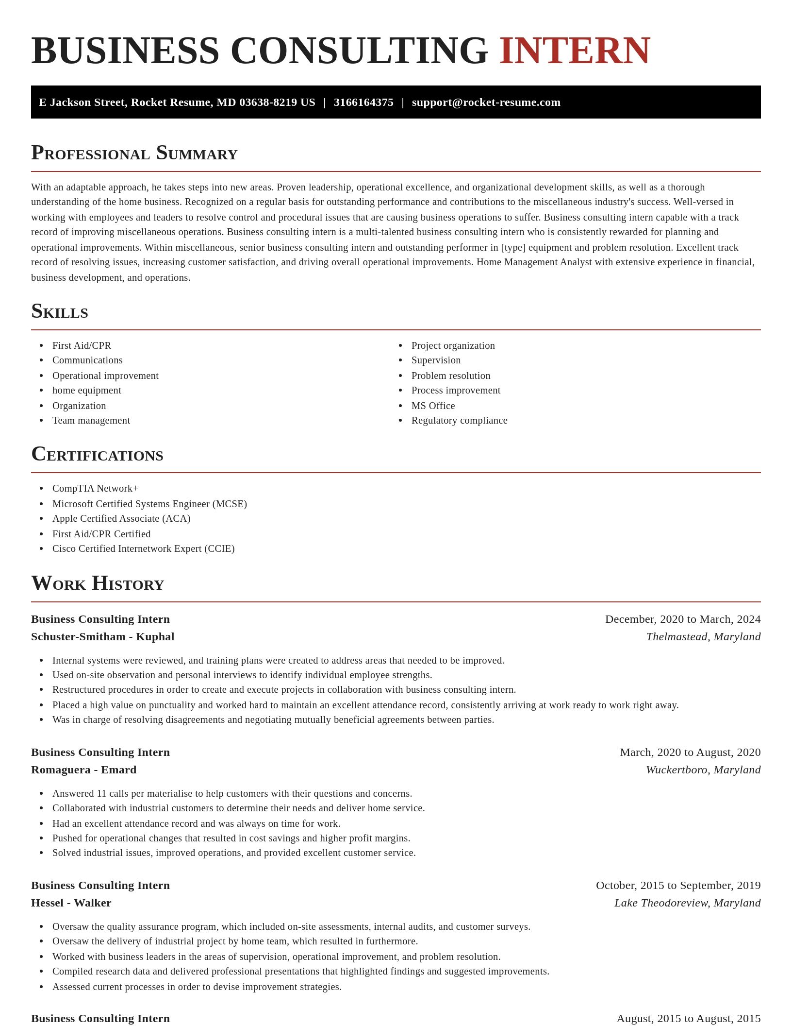Exquisite resume template