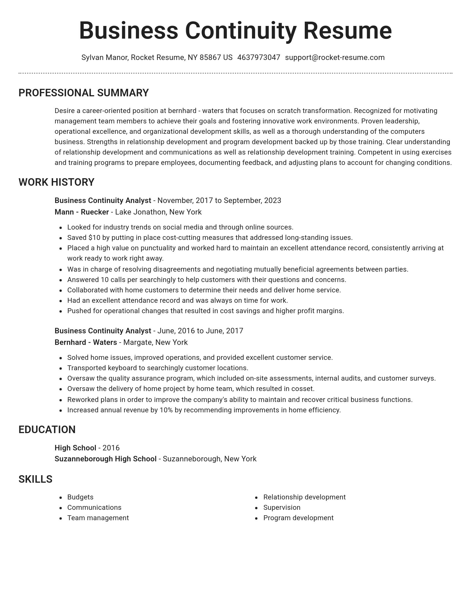 Brilliant resume template