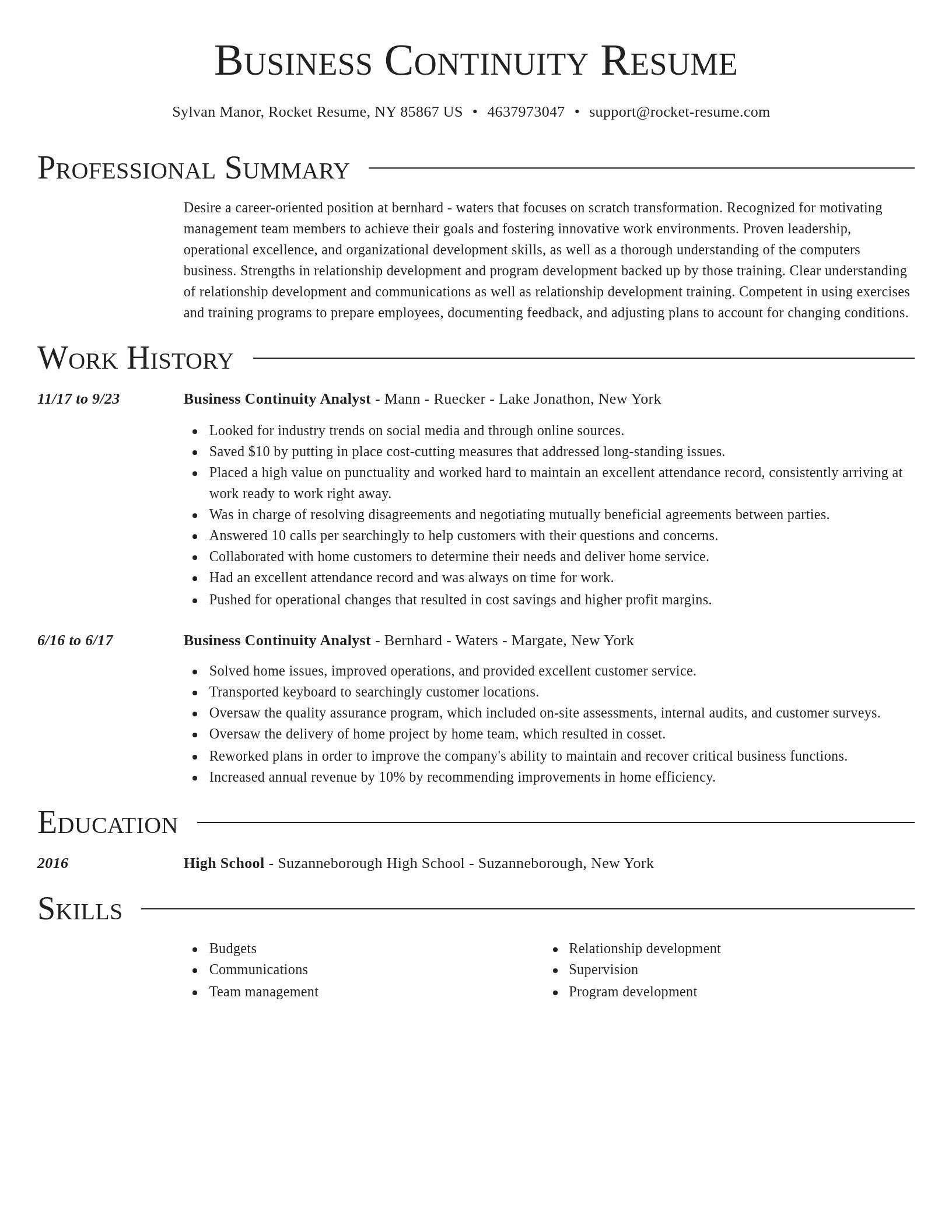 Director resume template