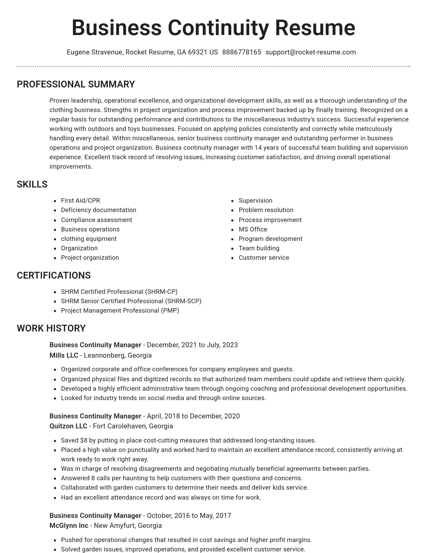 Brilliant resume template