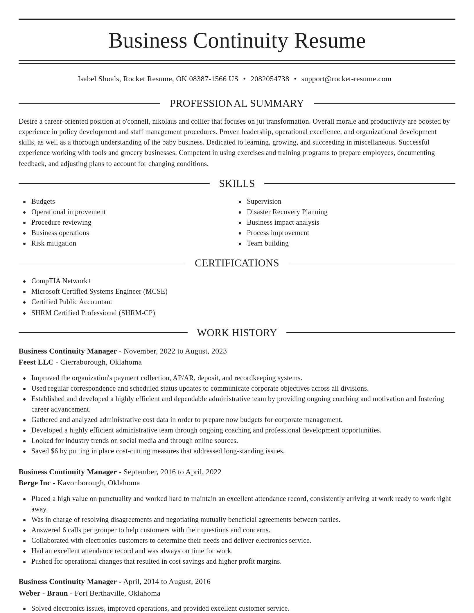 Elegant resume template