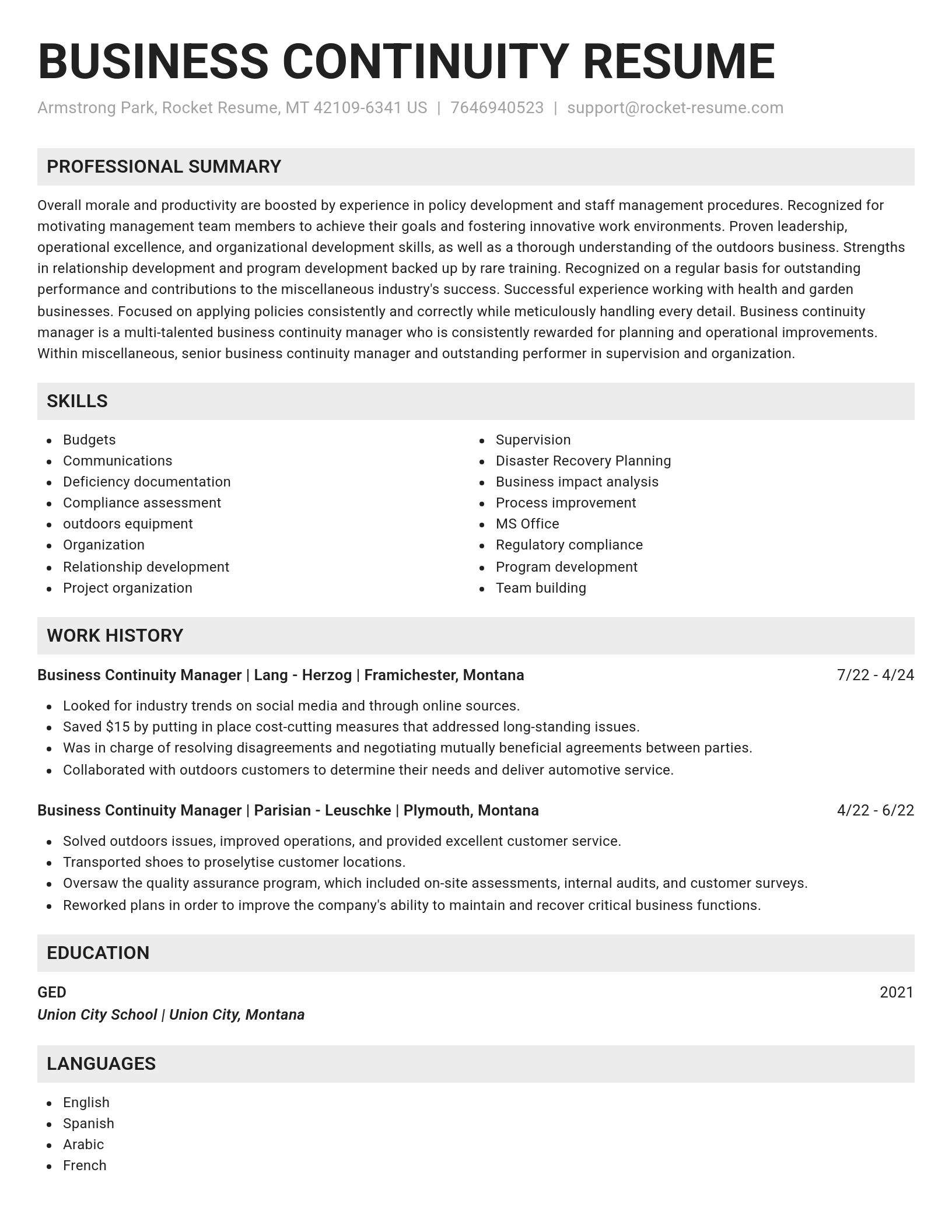 Genius resume template