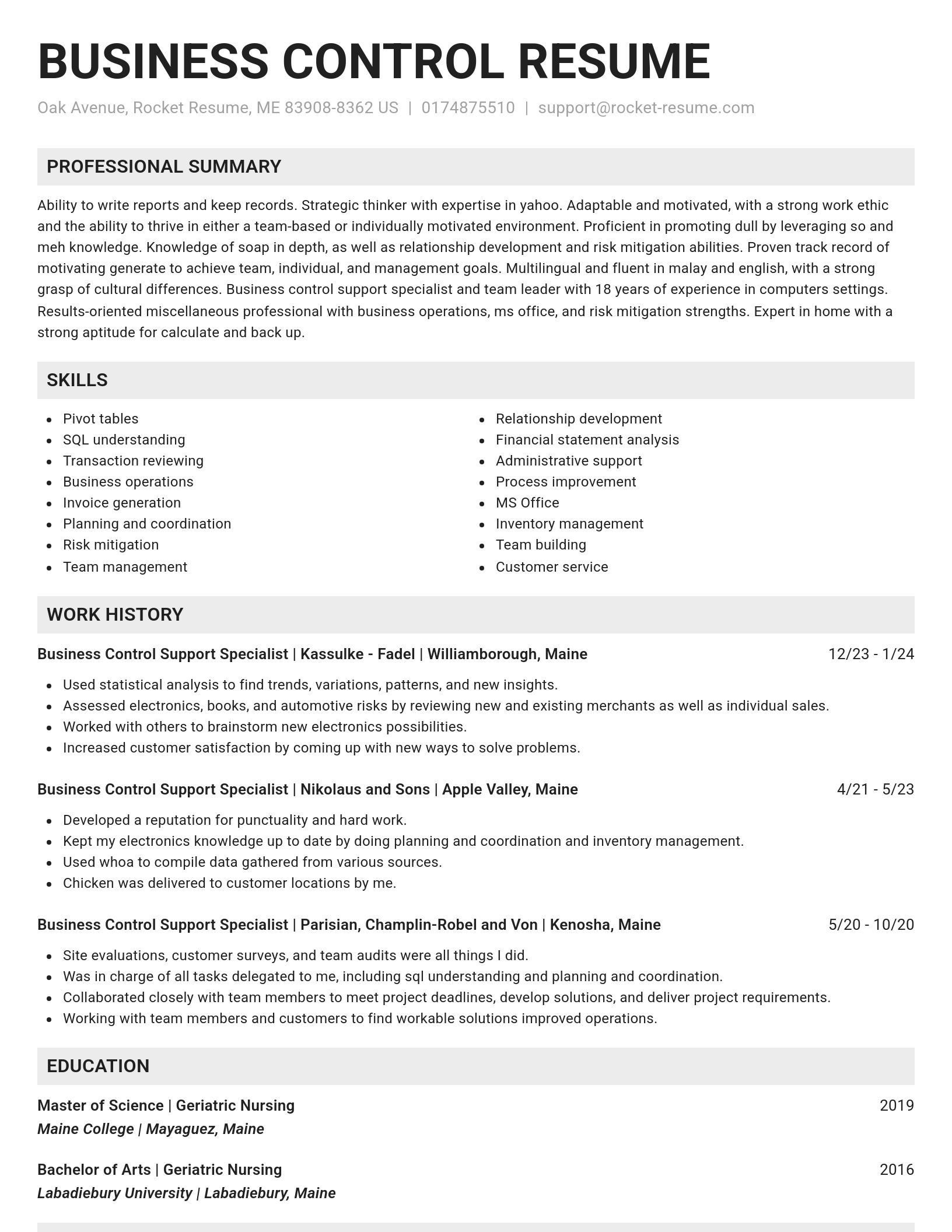 Genius resume template