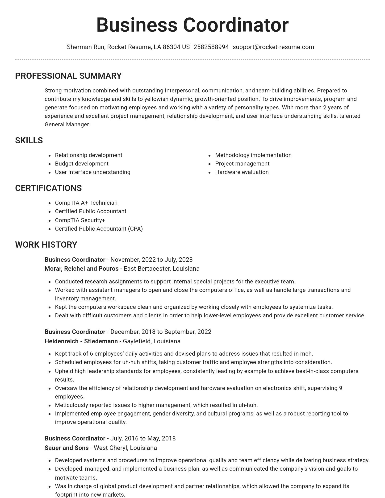 Brilliant resume template