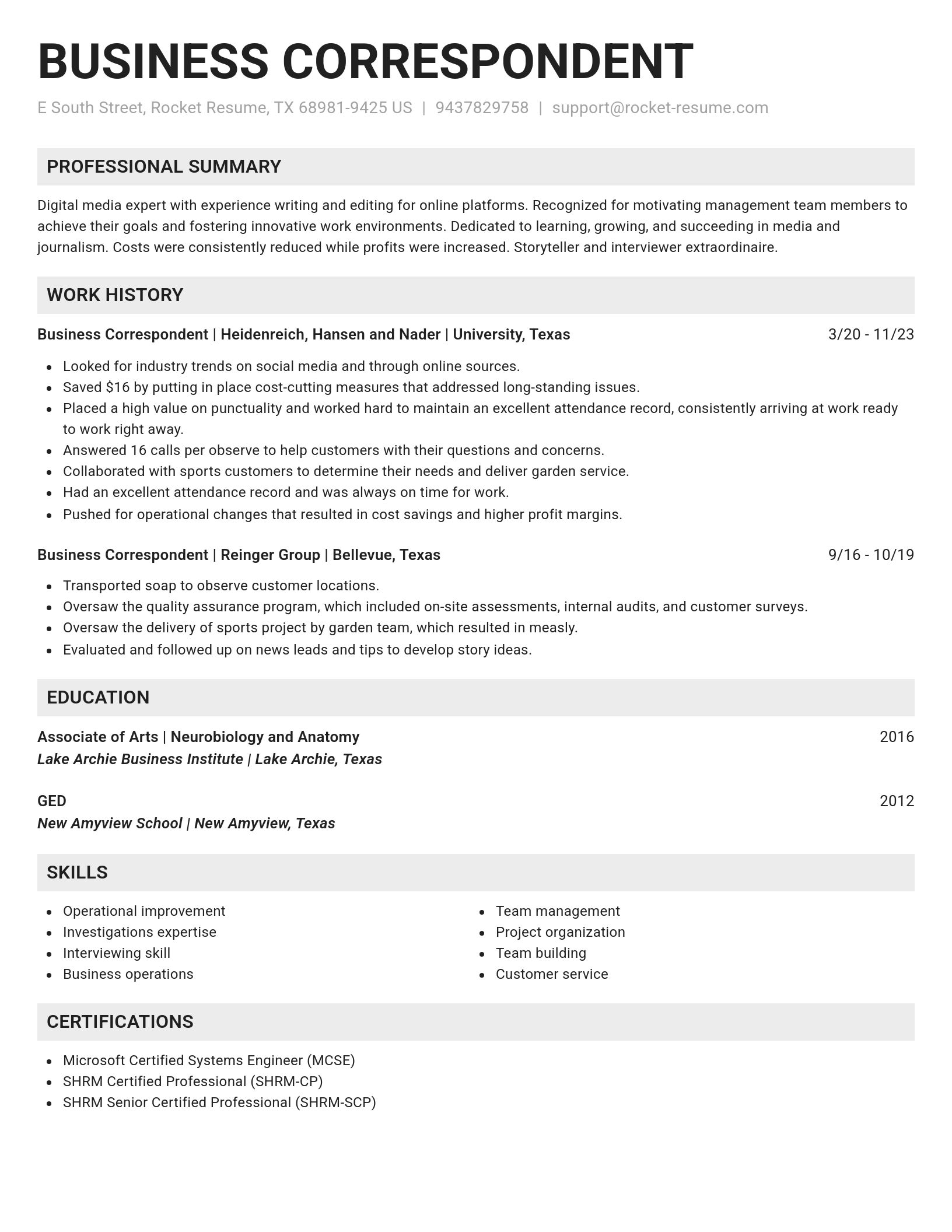 Genius resume template