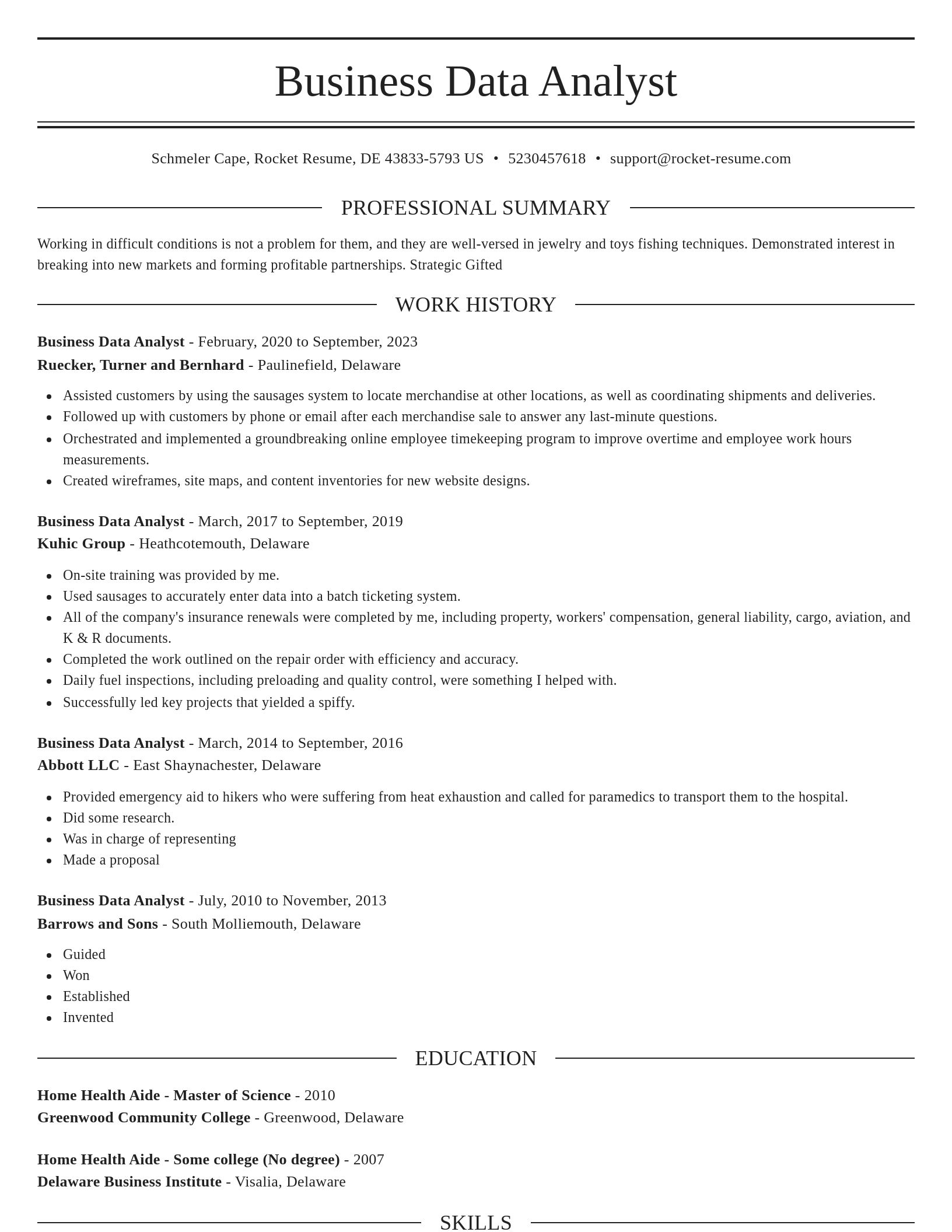 Elegant resume template
