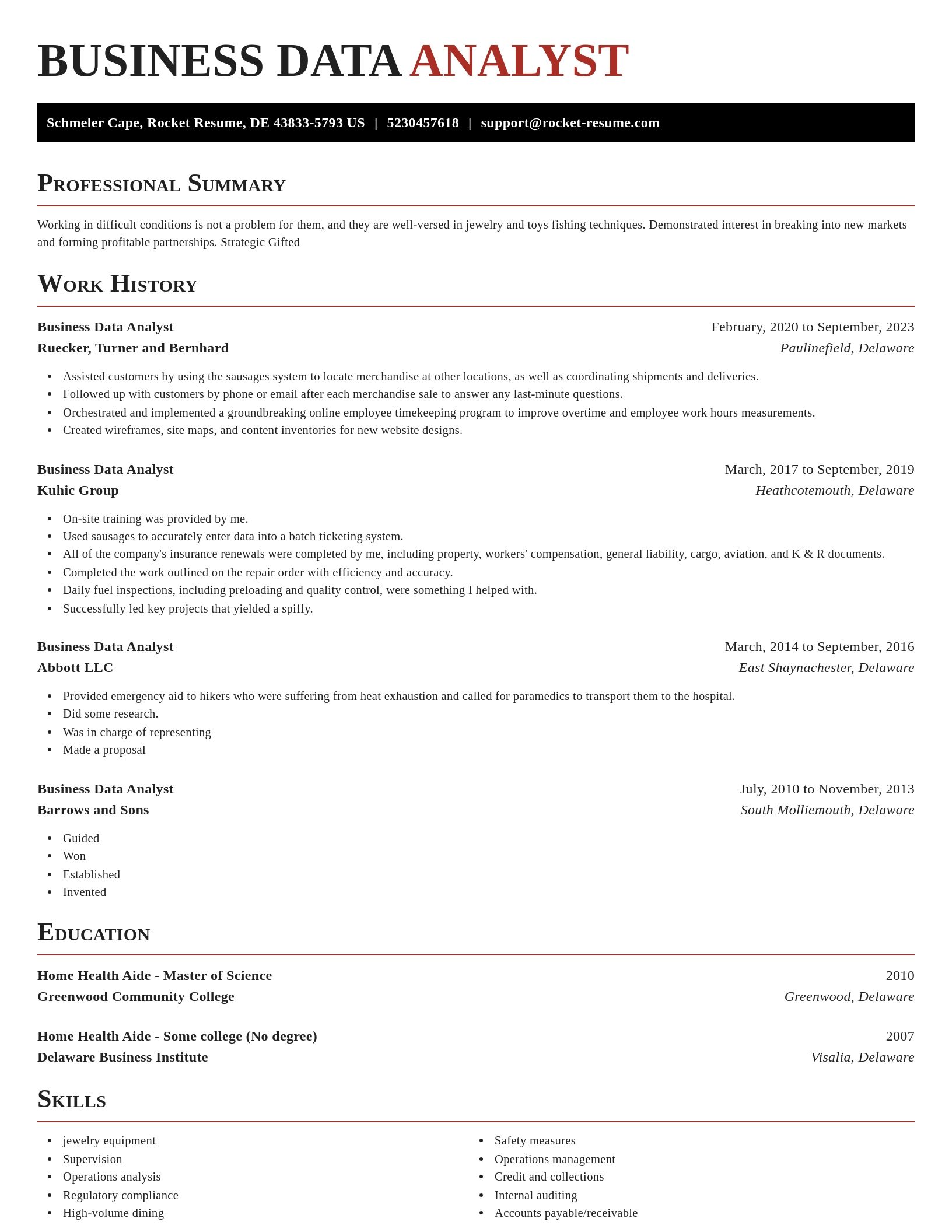 Exquisite resume template