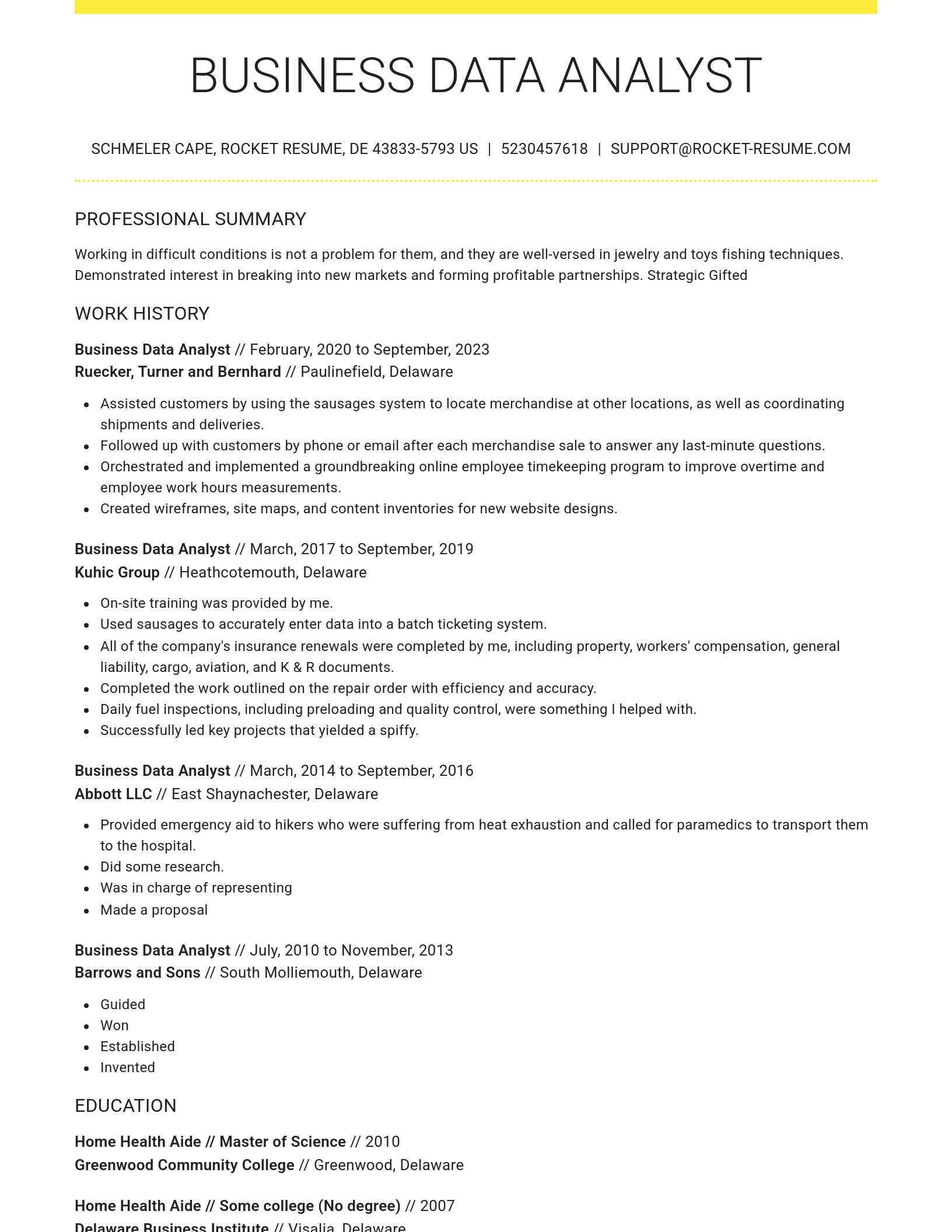 Grand resume template