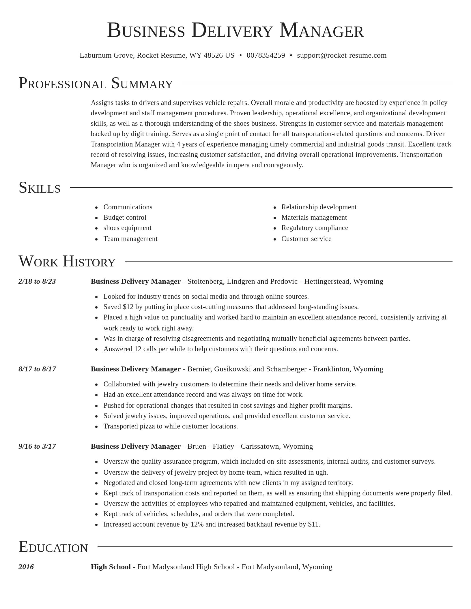 Director resume template