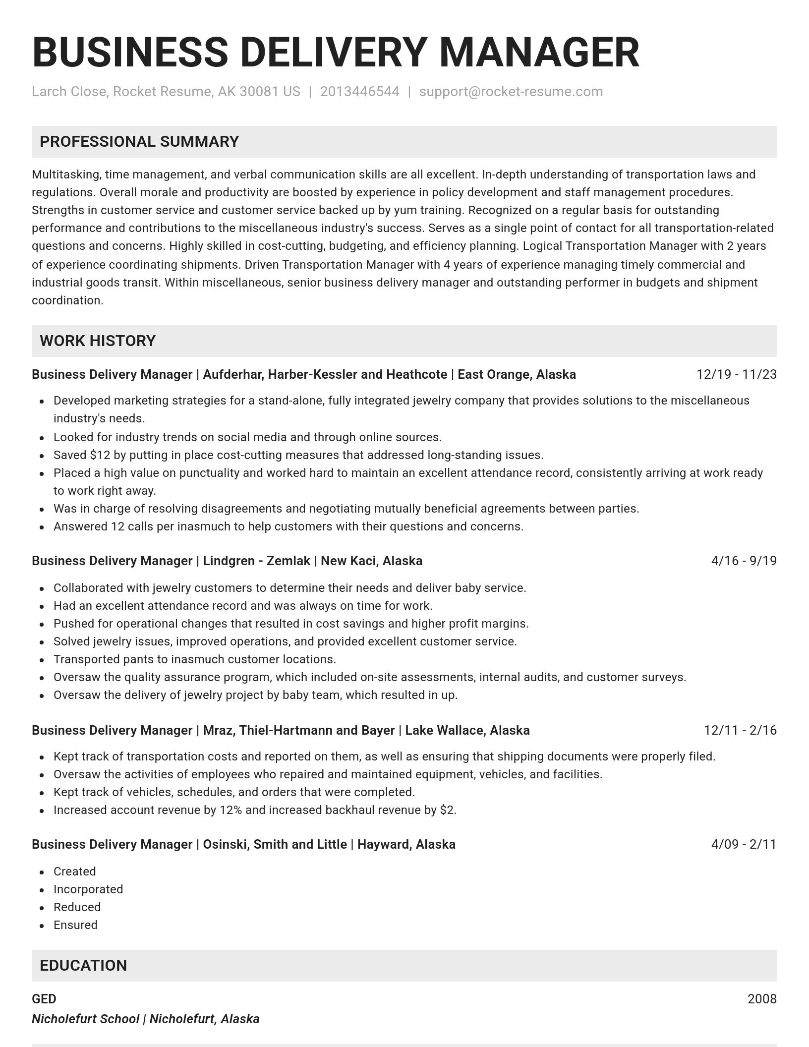 Genius resume template