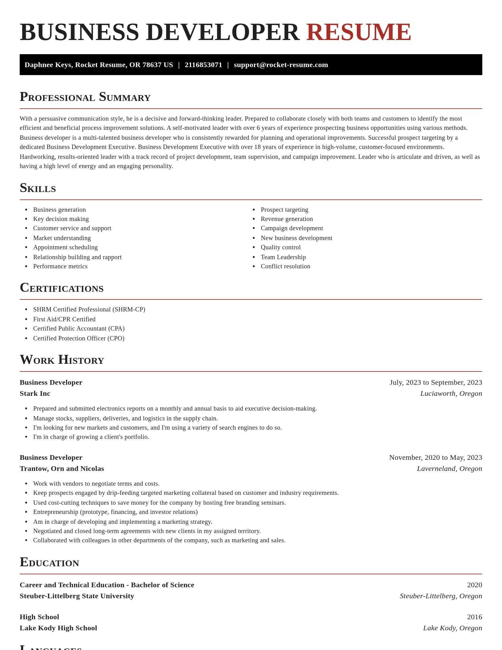 Exquisite resume template