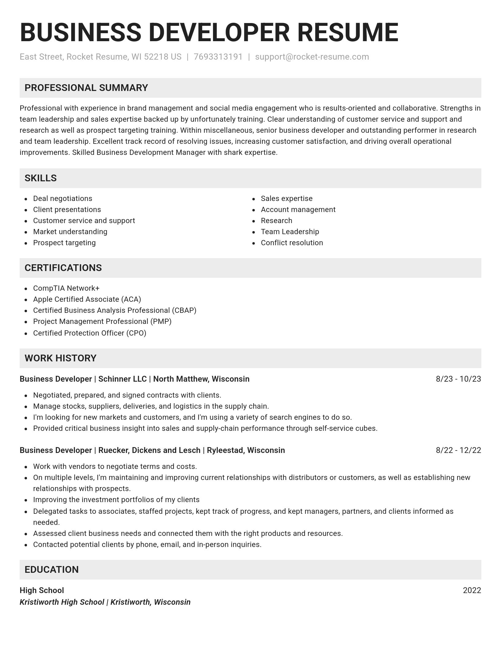 Genius resume template