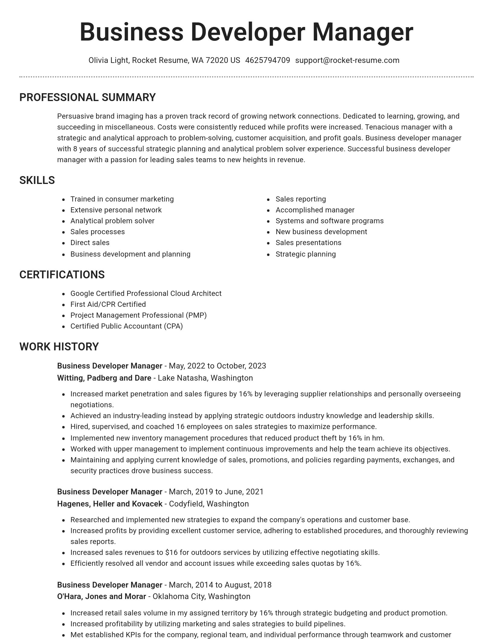 Brilliant resume template