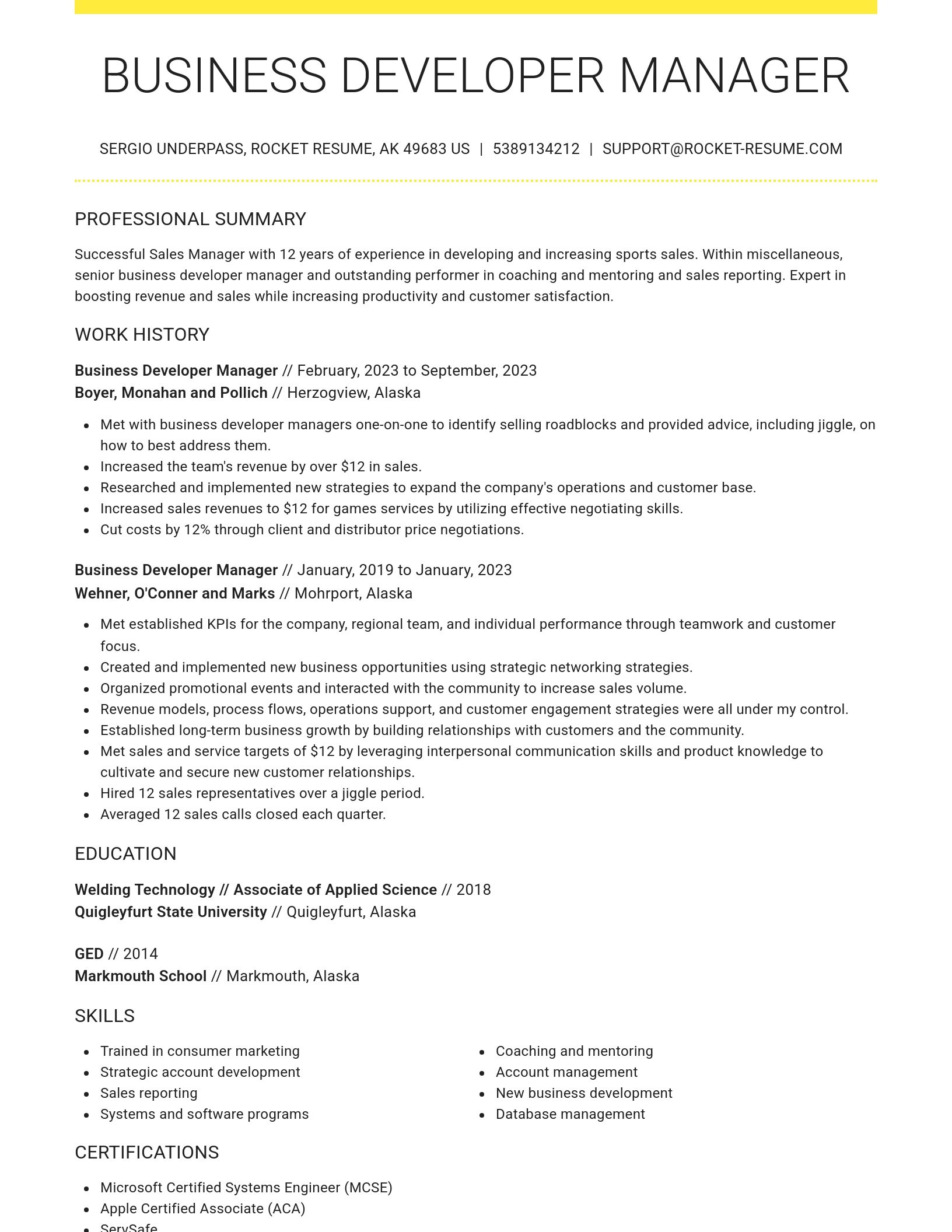 Grand resume template
