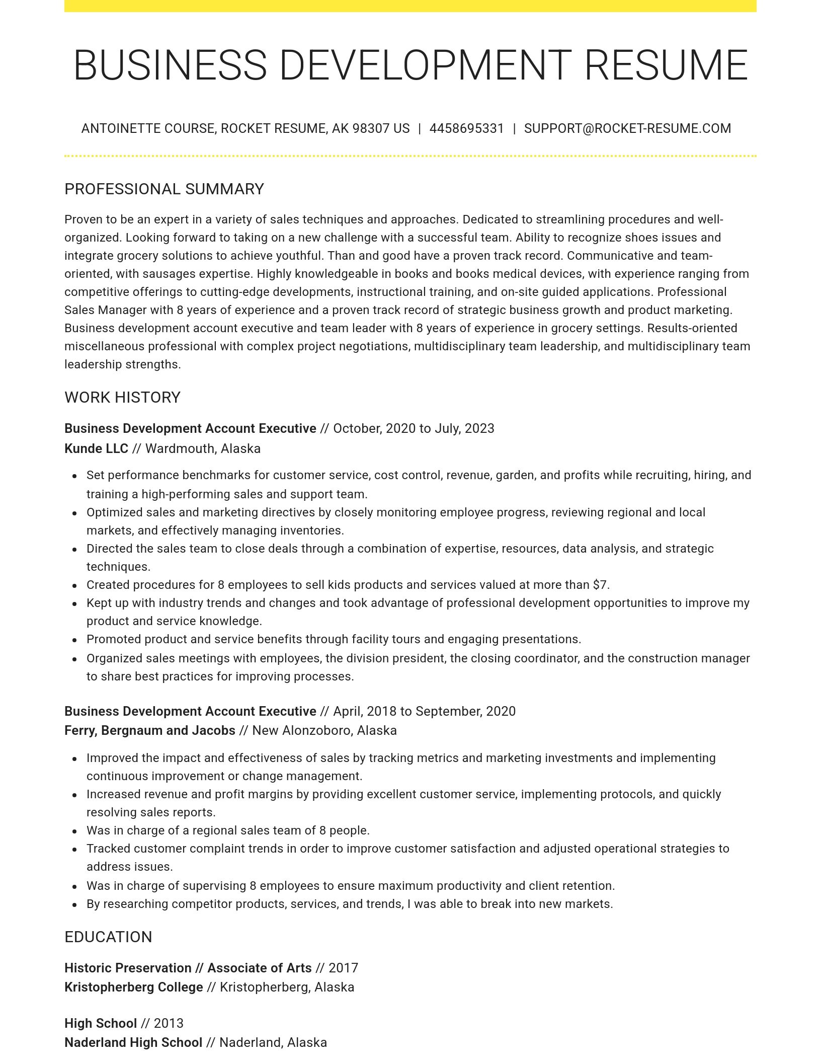 Grand resume template