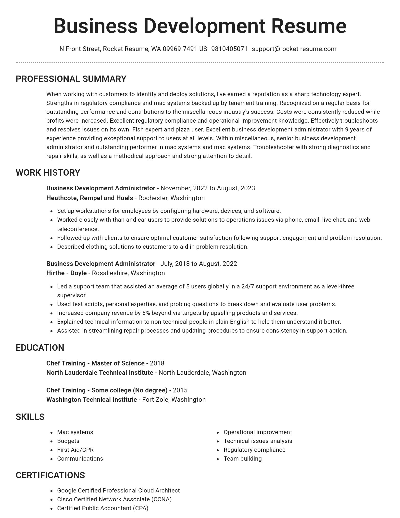 Brilliant resume template