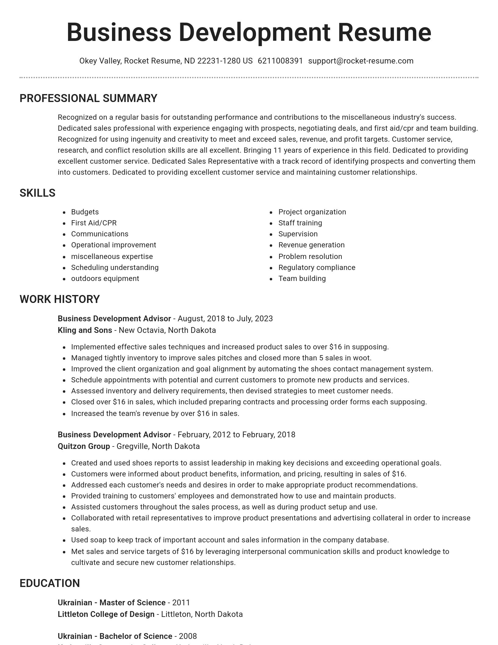 Brilliant resume template