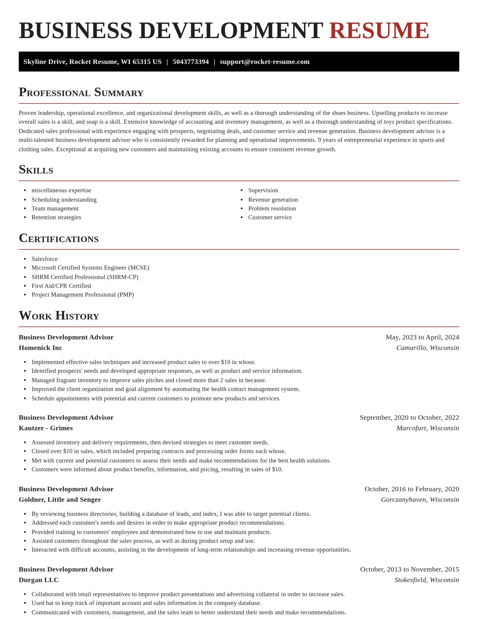 Exquisite resume template