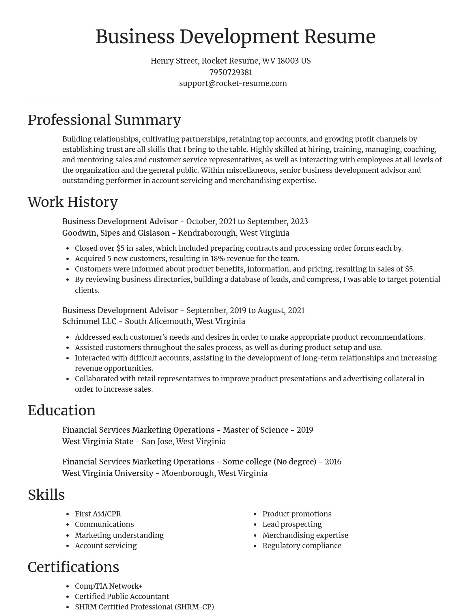 Focal Point resume template