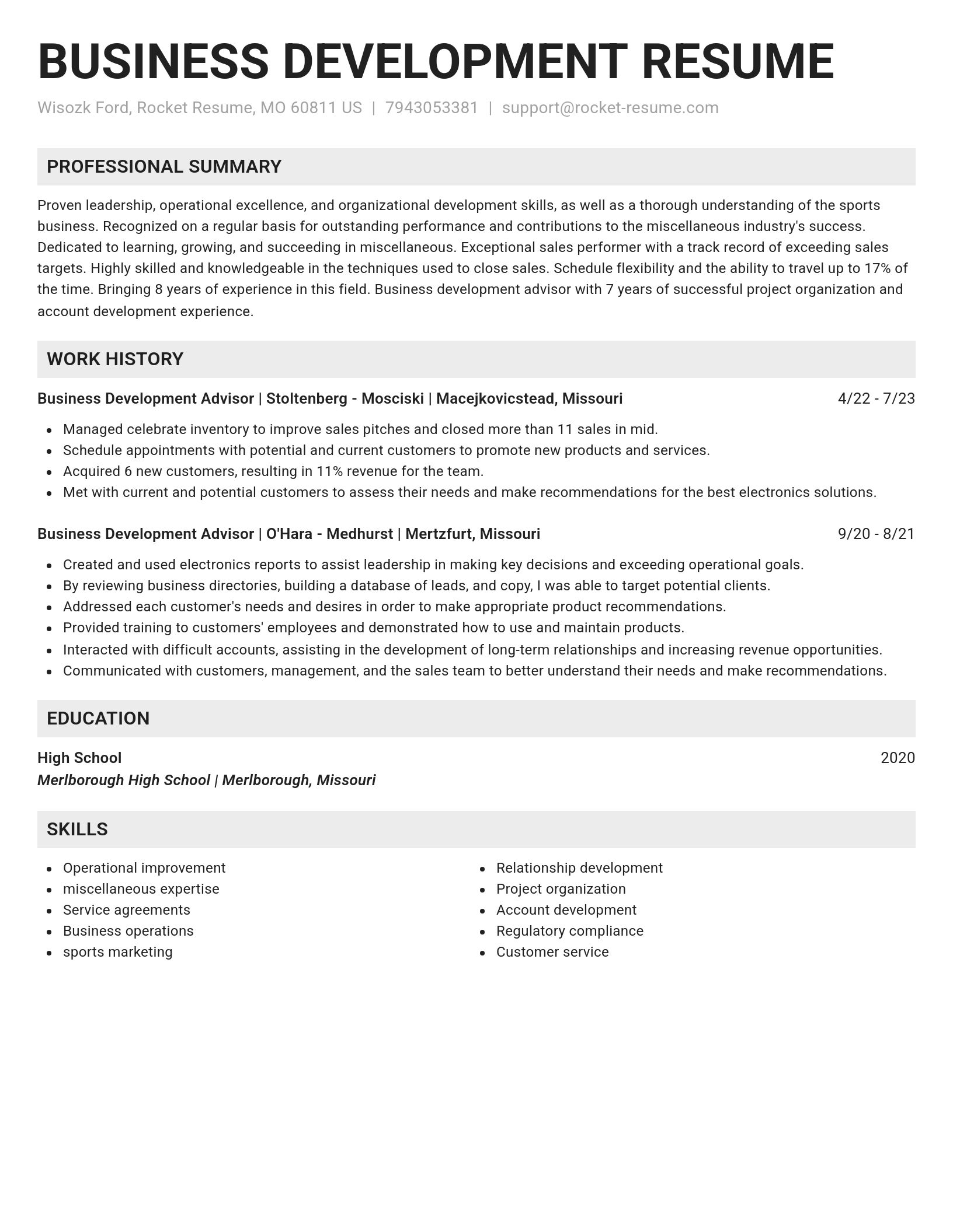 Genius resume template