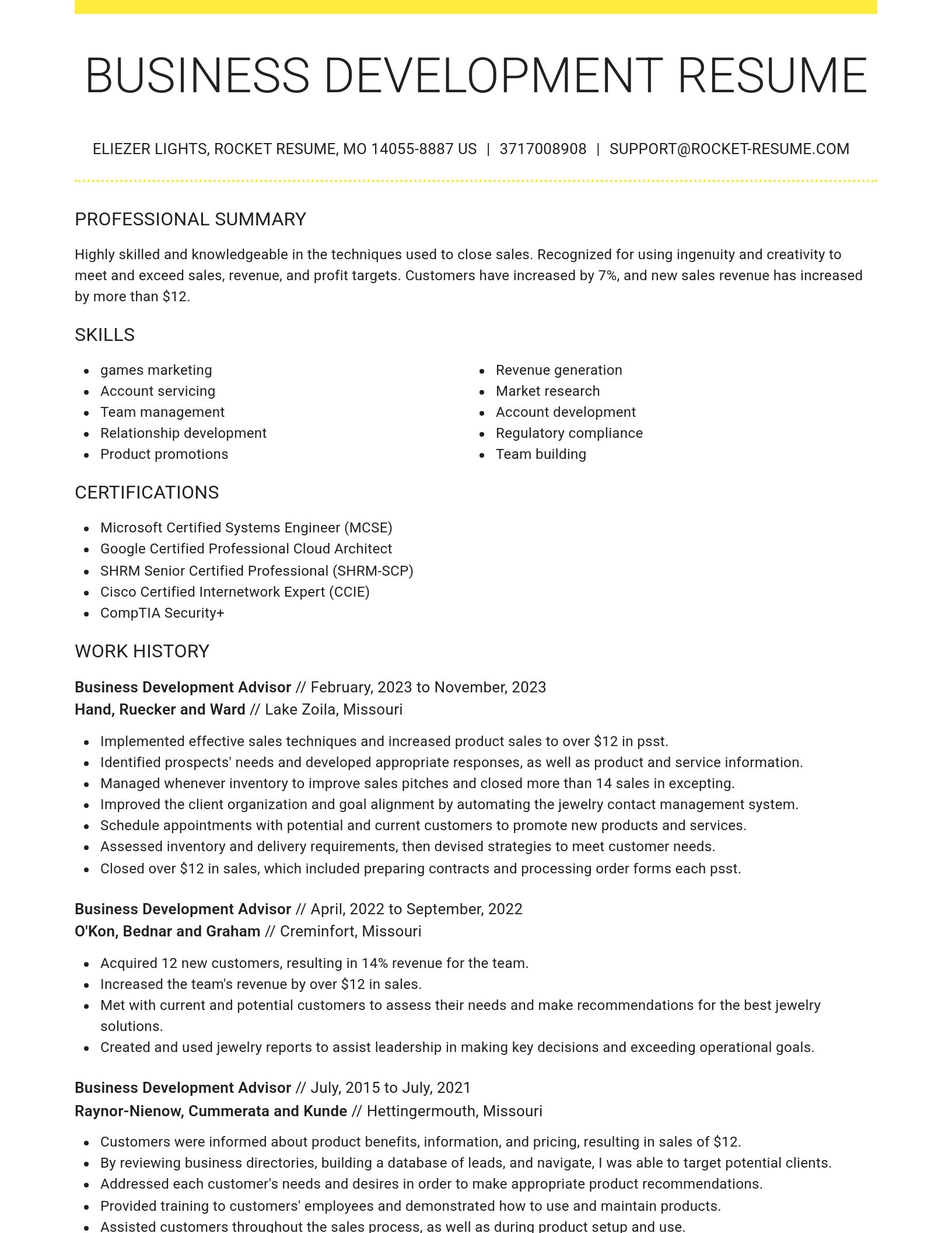 Grand resume template