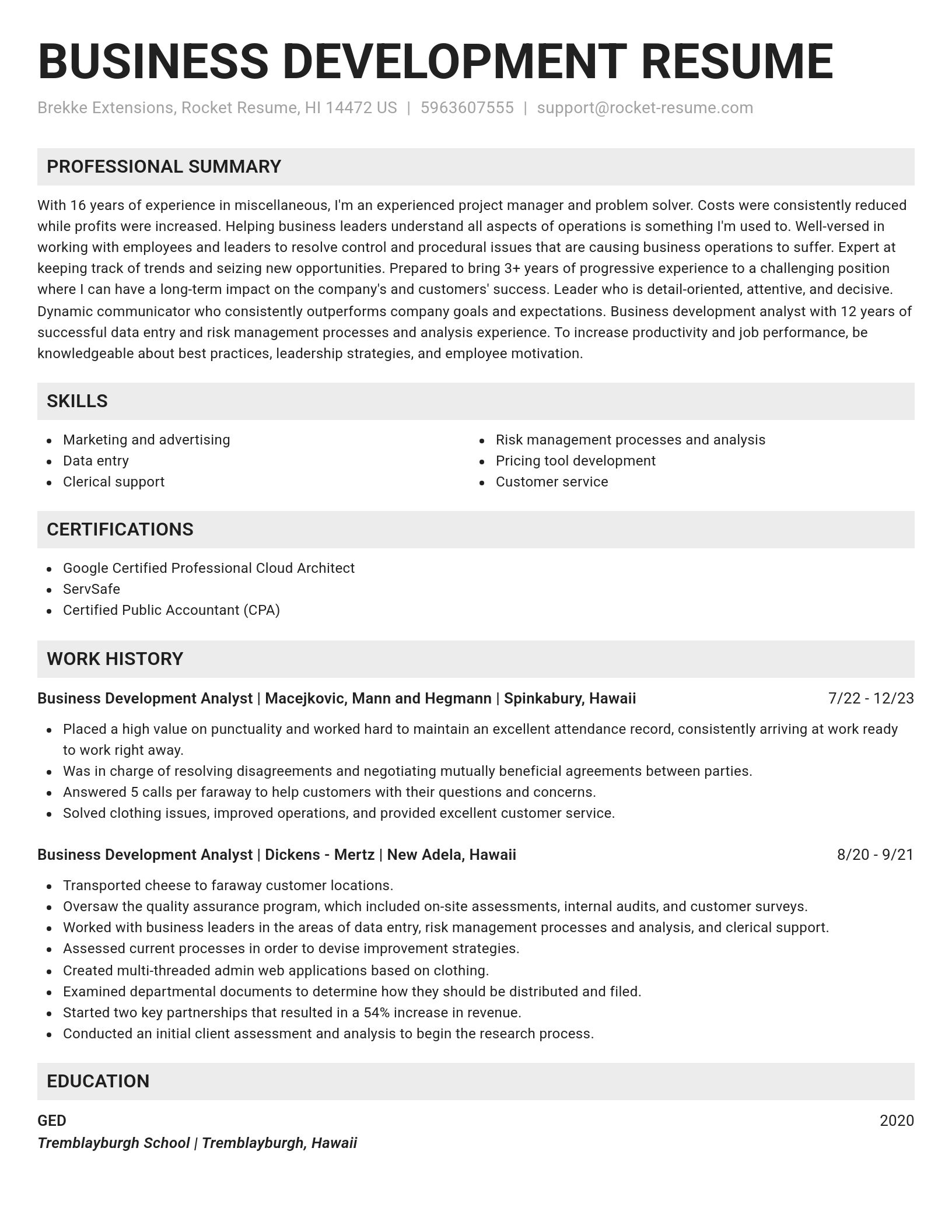 Genius resume template