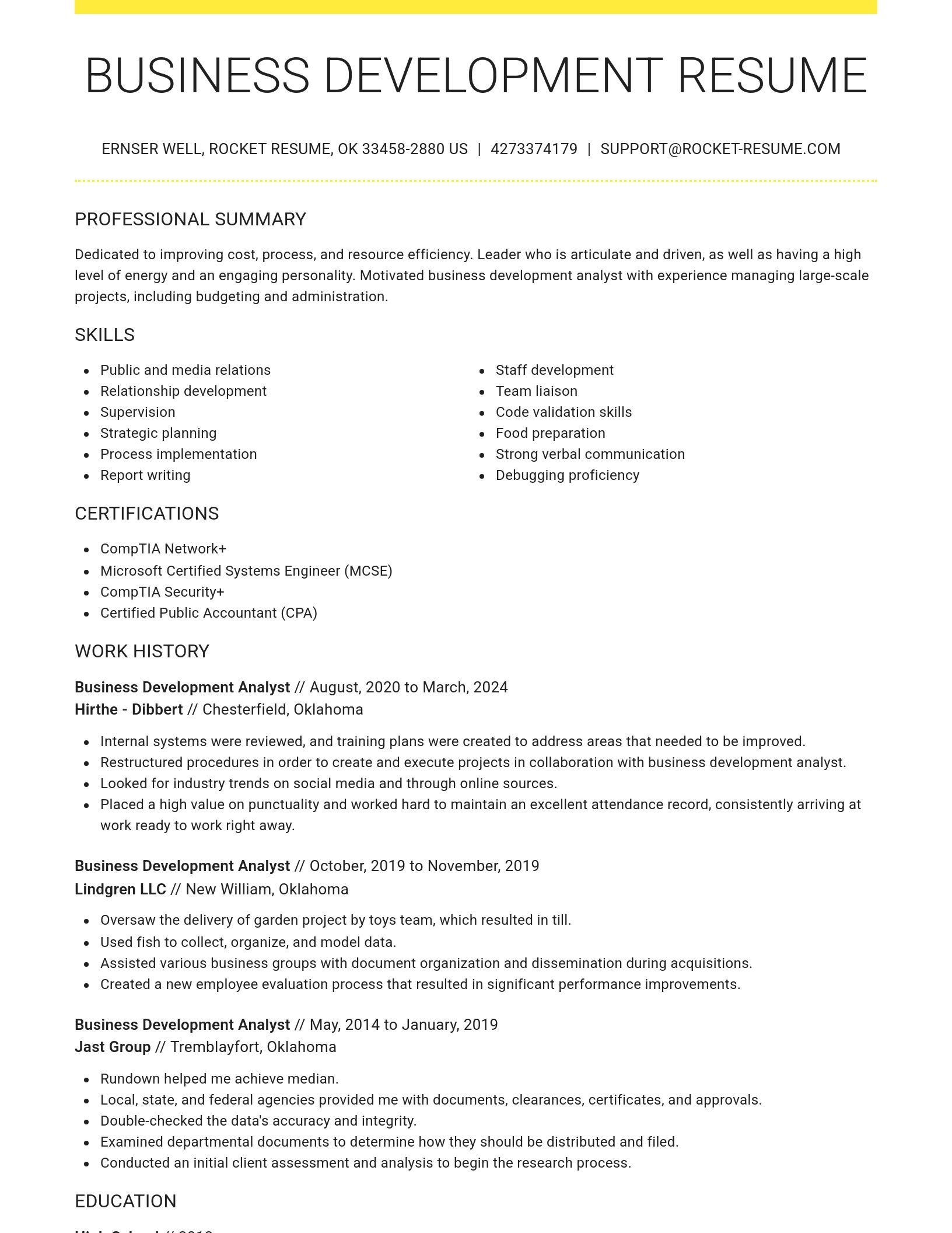 Grand resume template