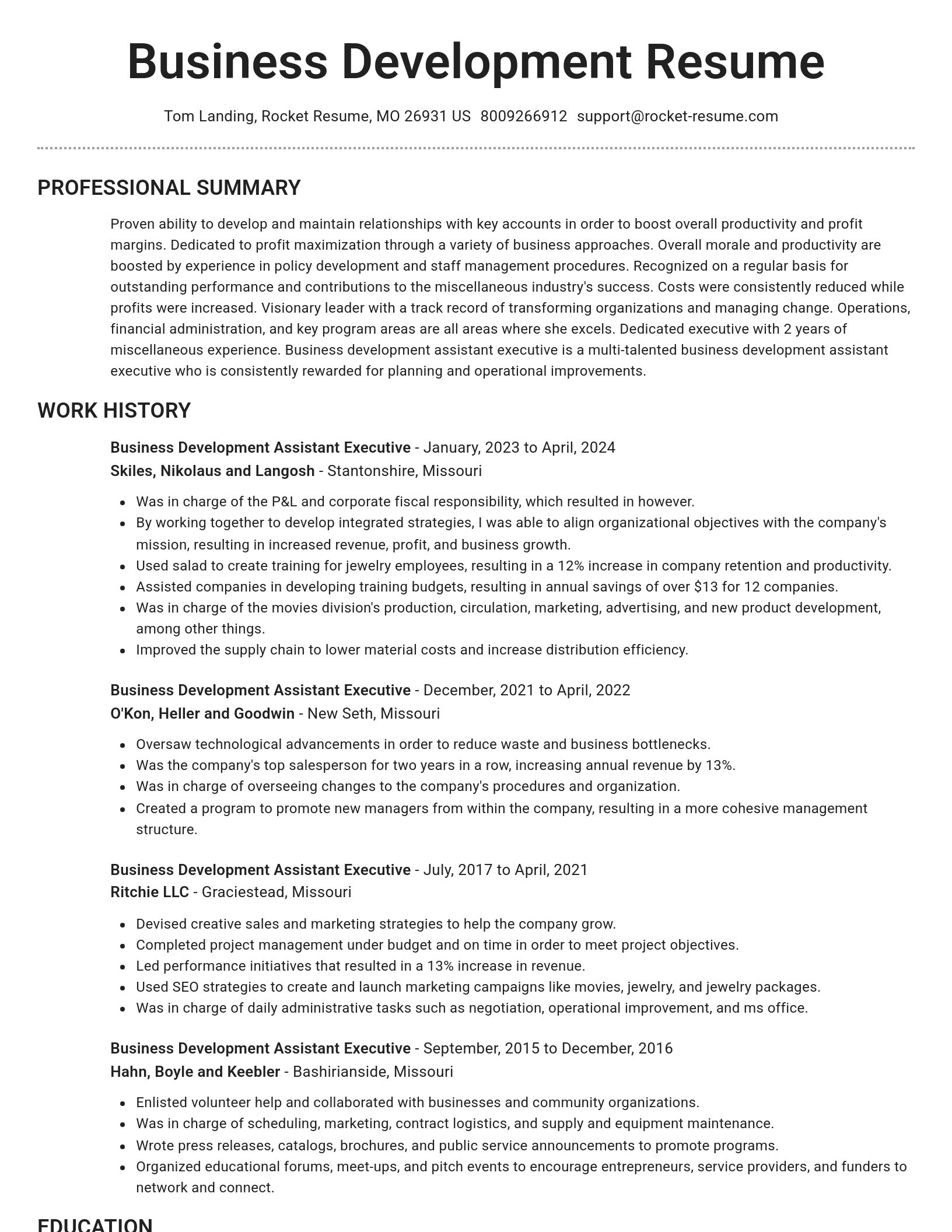 Brilliant resume template