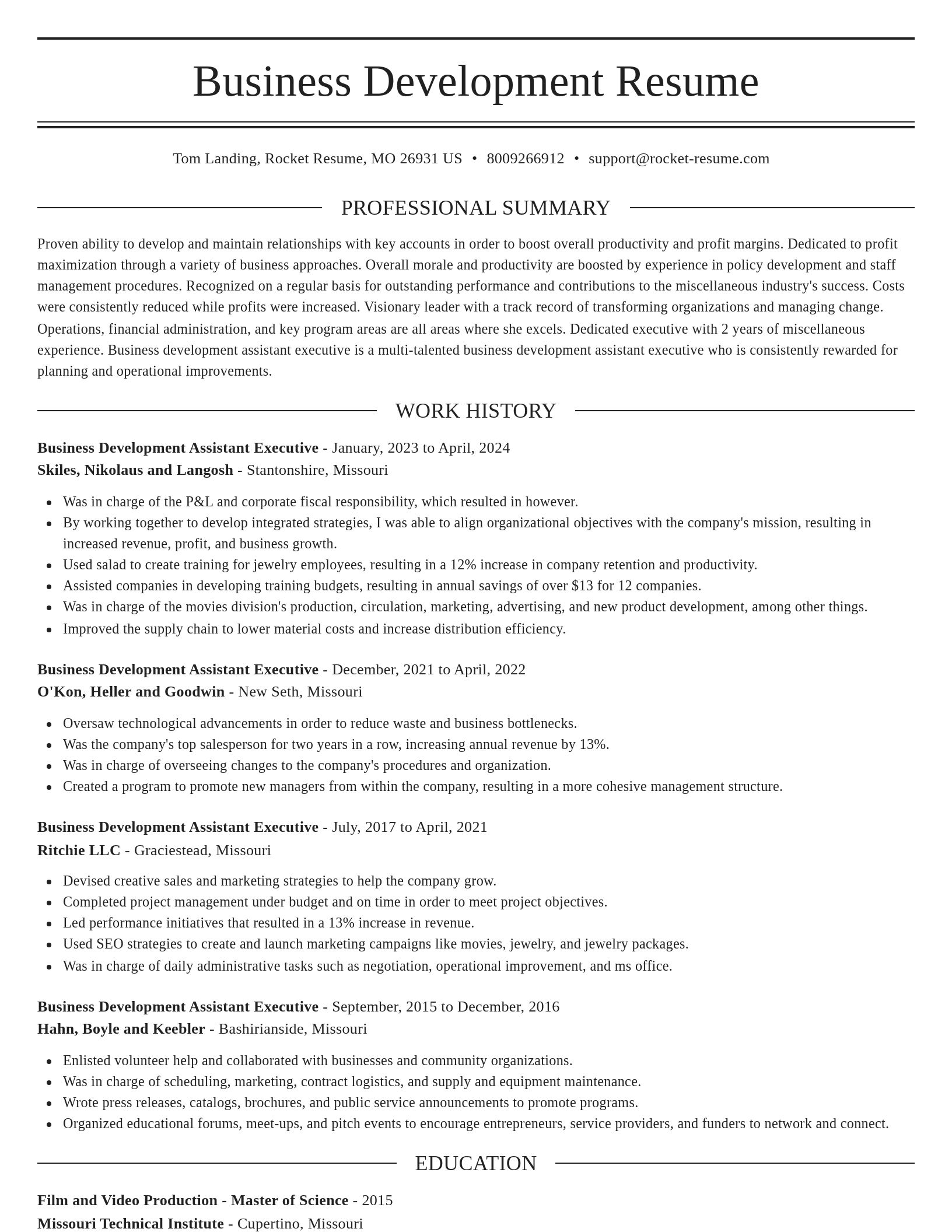 Elegant resume template