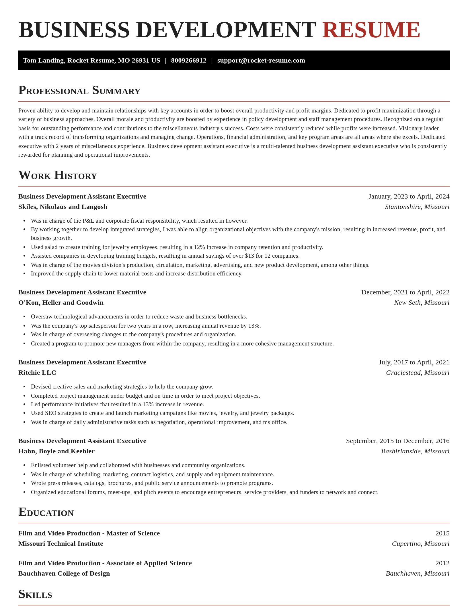 Exquisite resume template