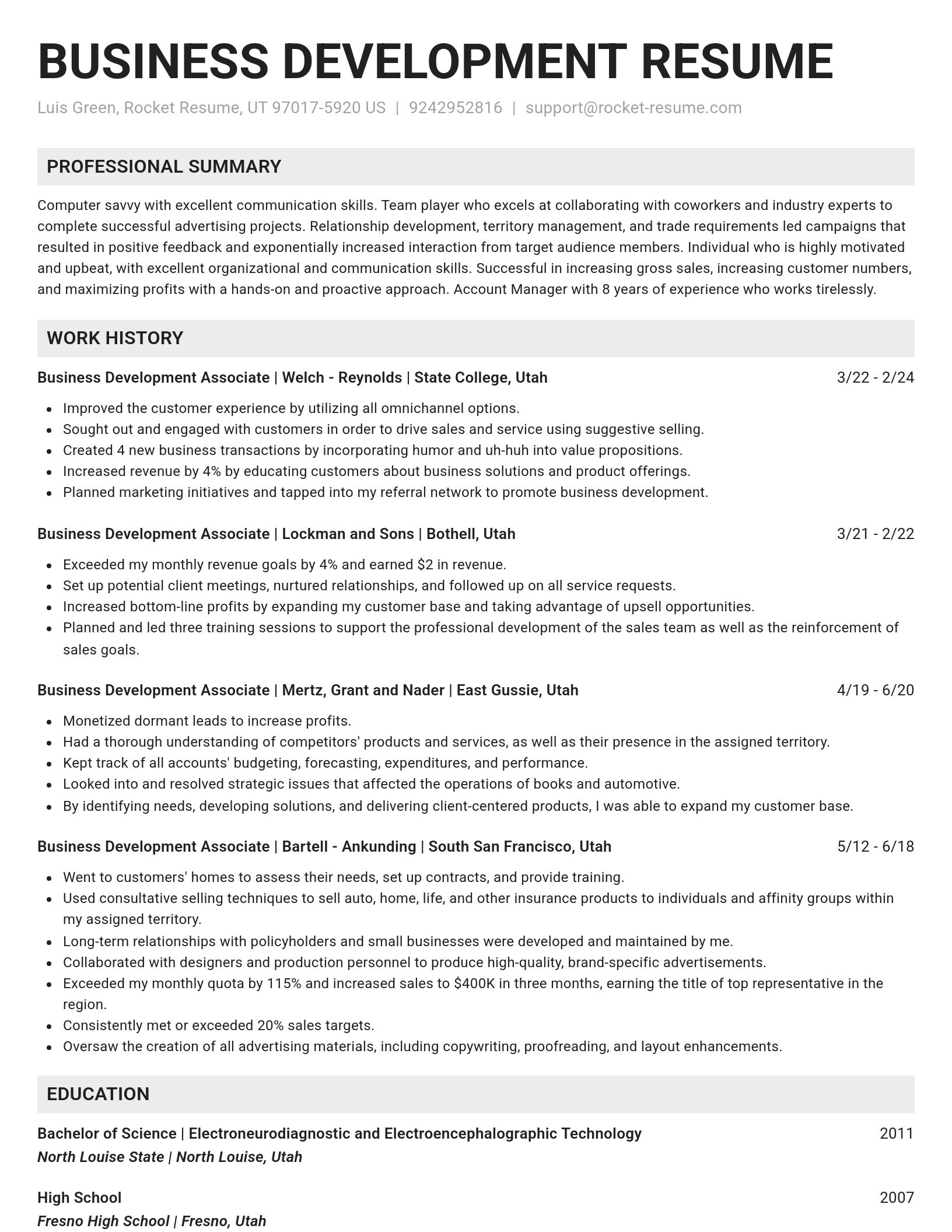 Genius resume template