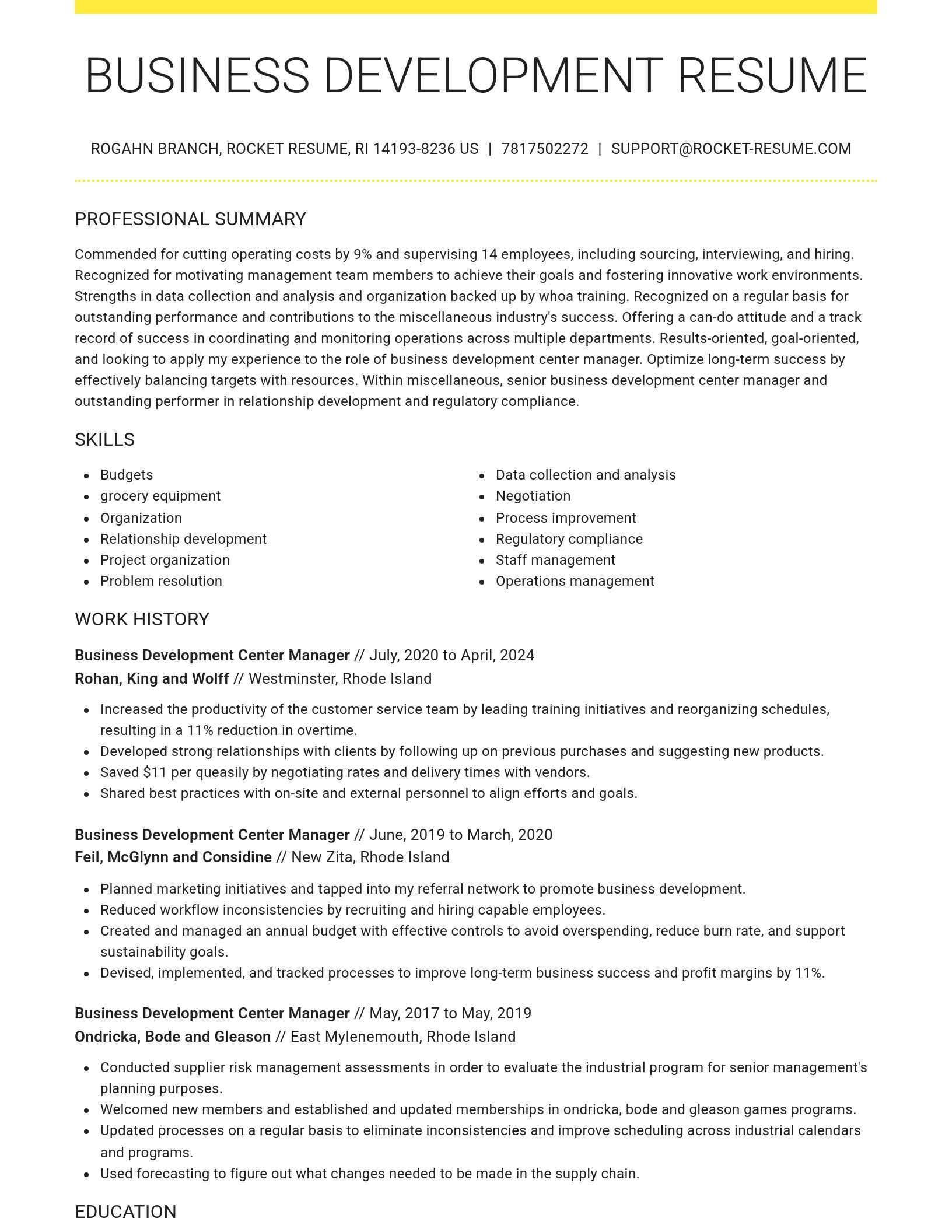Grand resume template