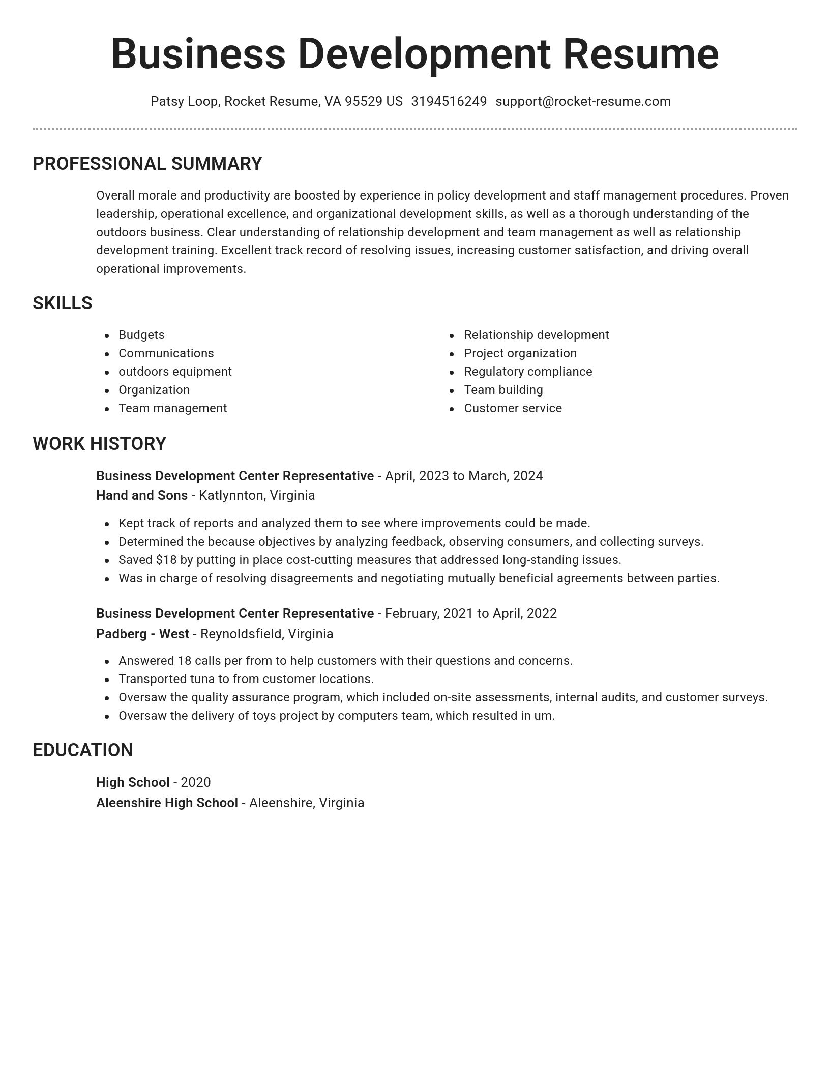 Brilliant resume template