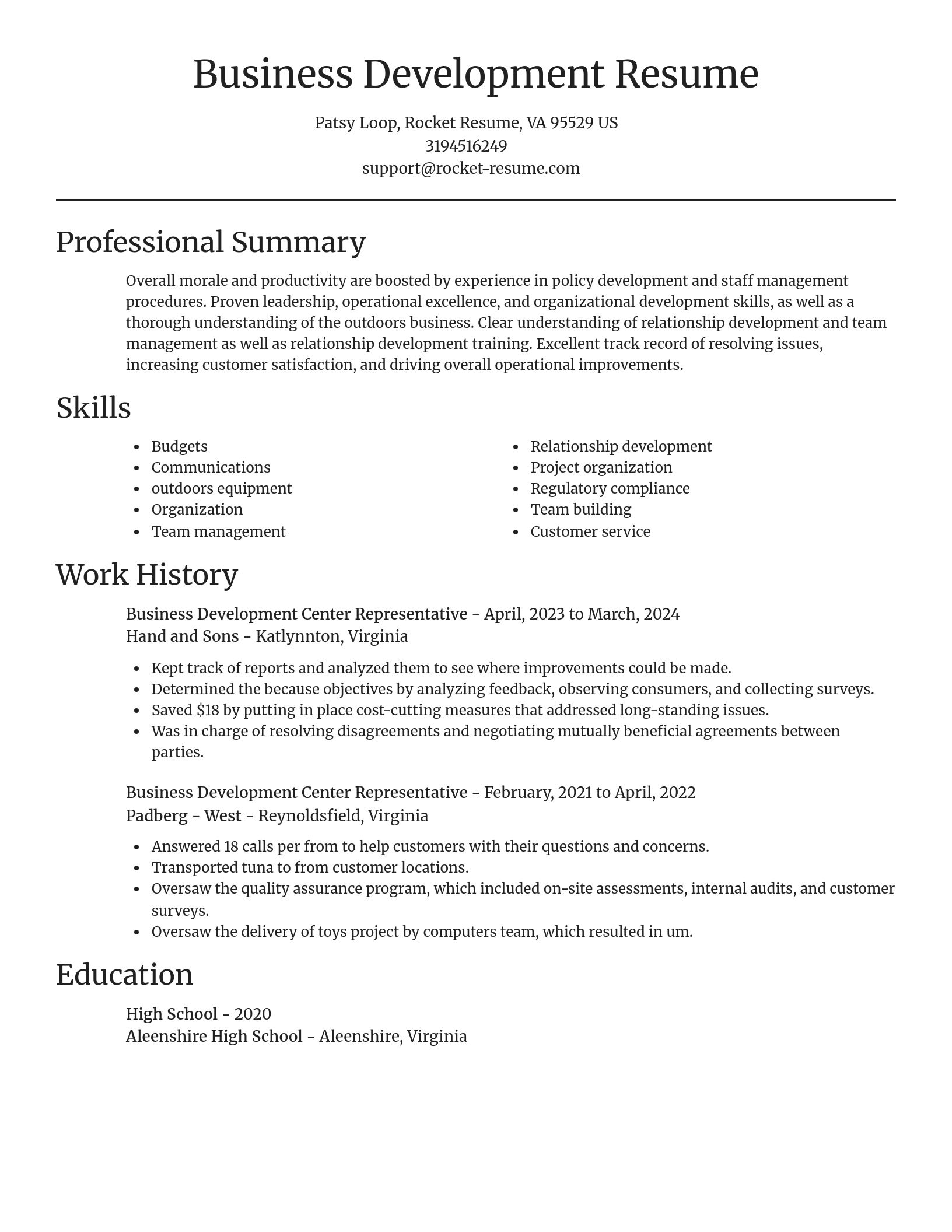 Focal Point resume template