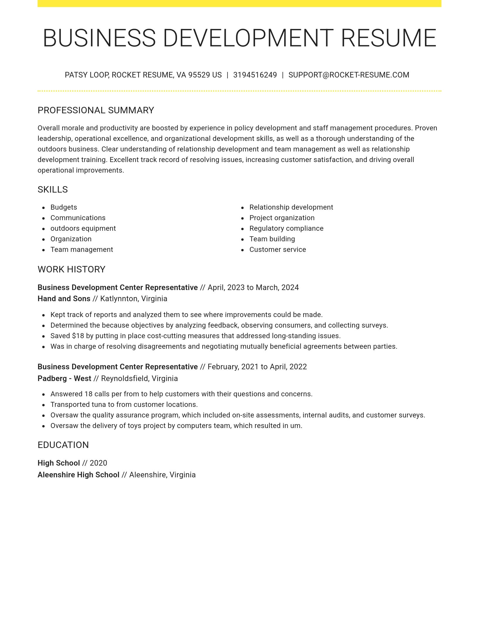 Grand resume template