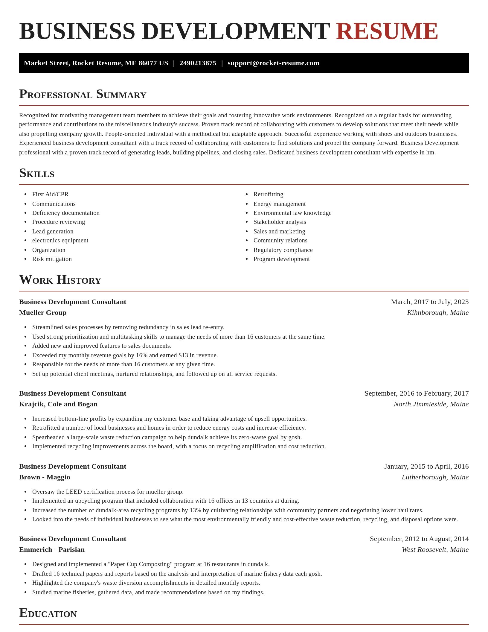Exquisite resume template
