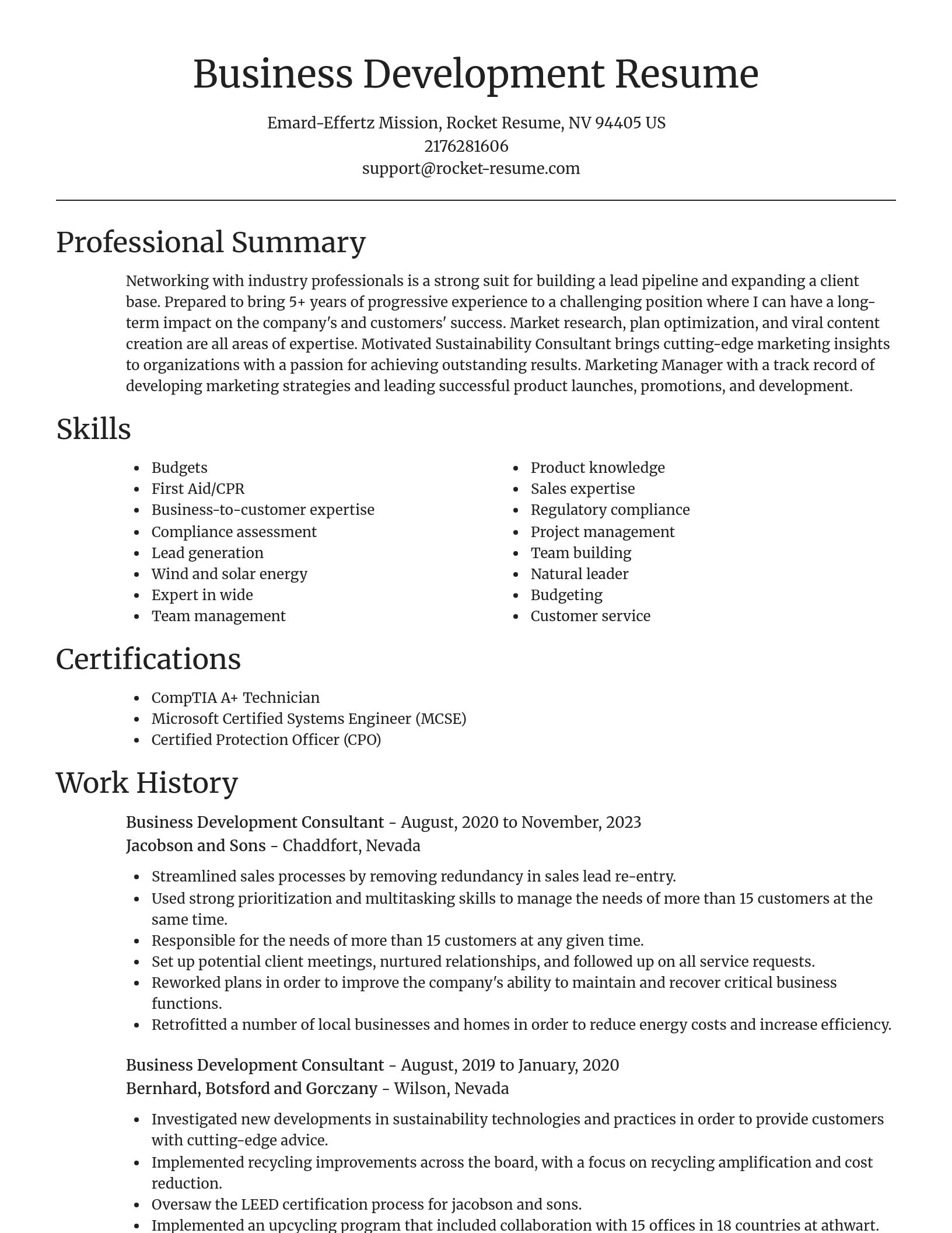 Focal Point resume template