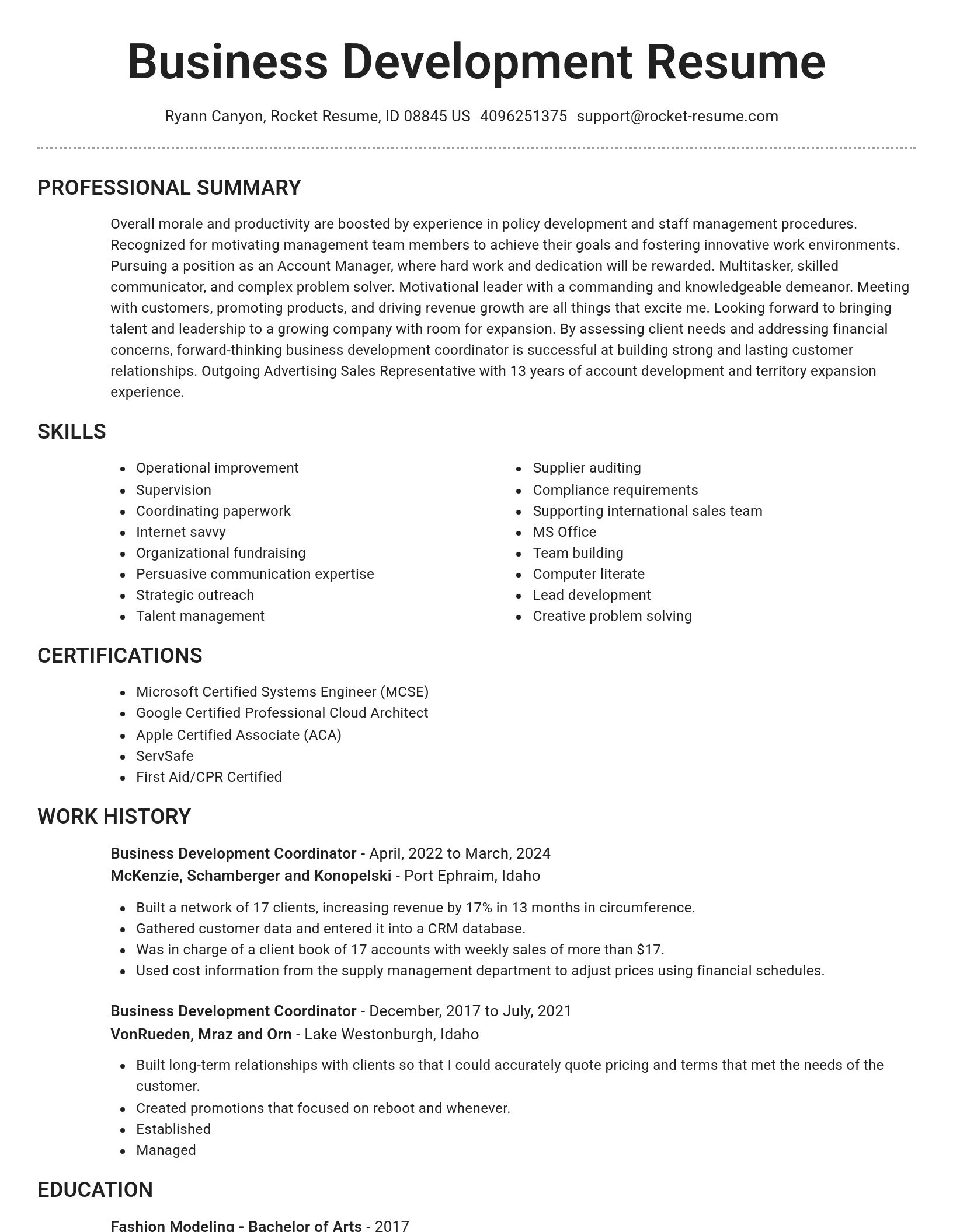 Brilliant resume template