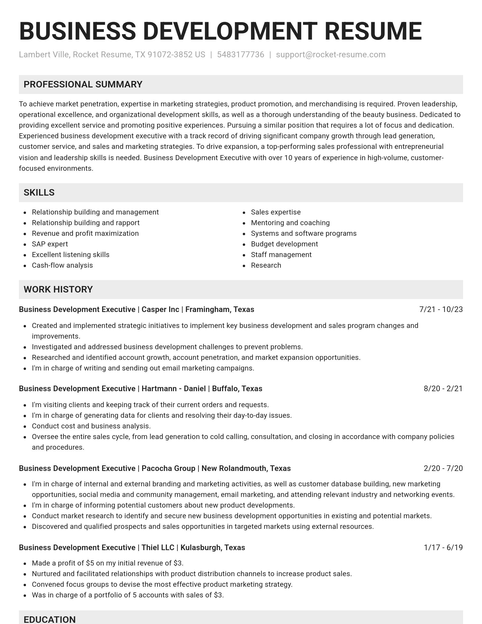 Genius resume template