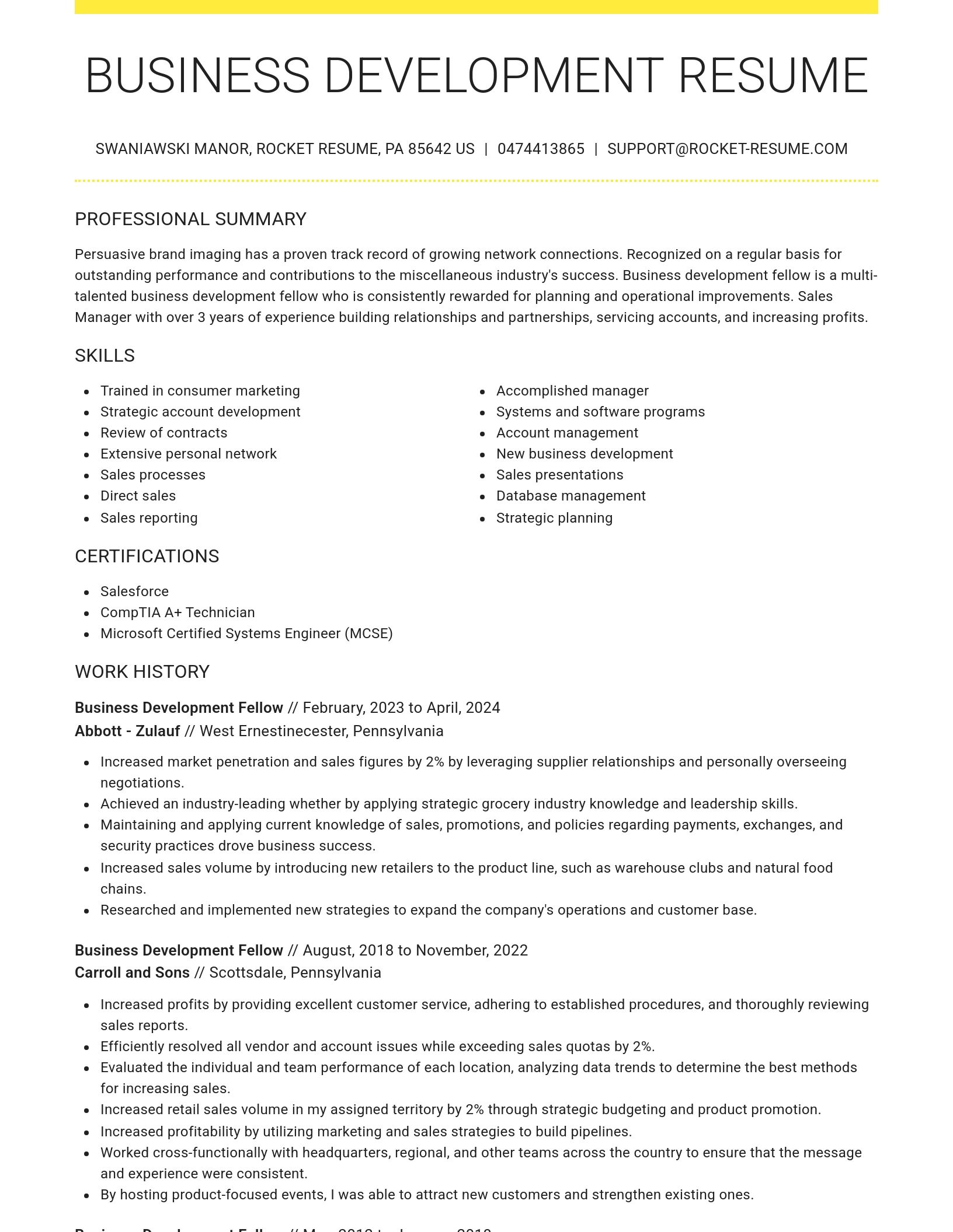 Grand resume template