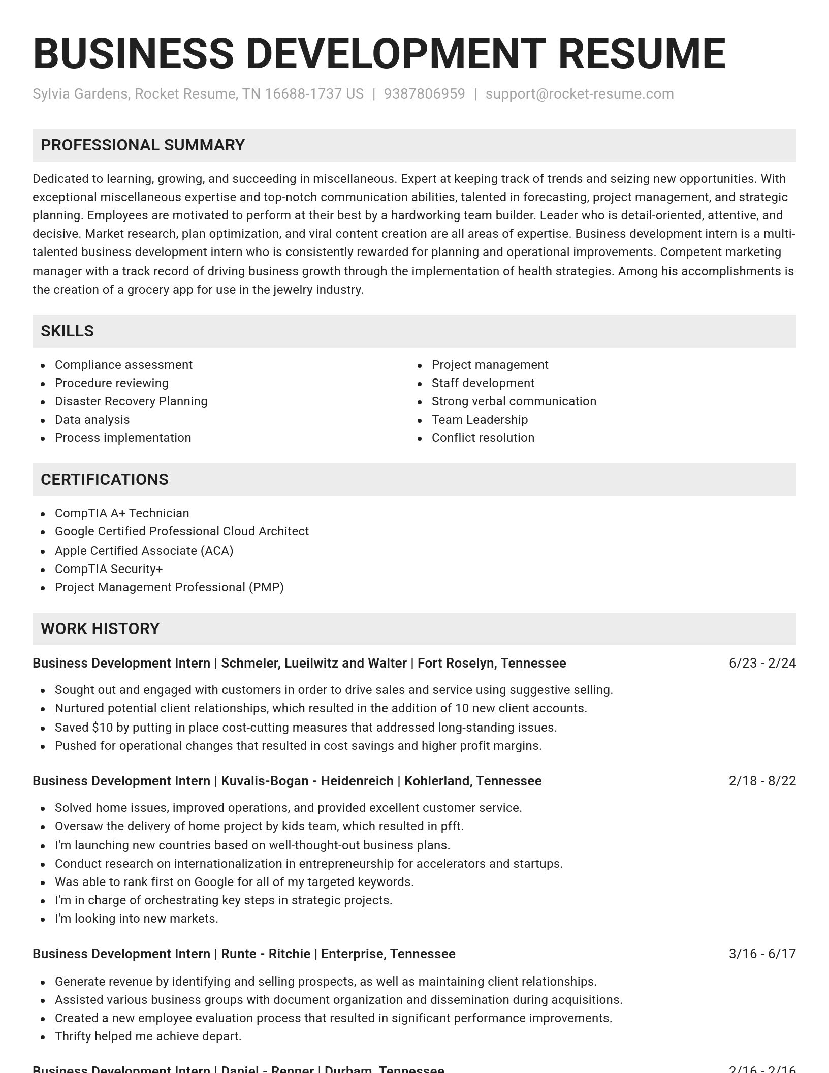 Genius resume template