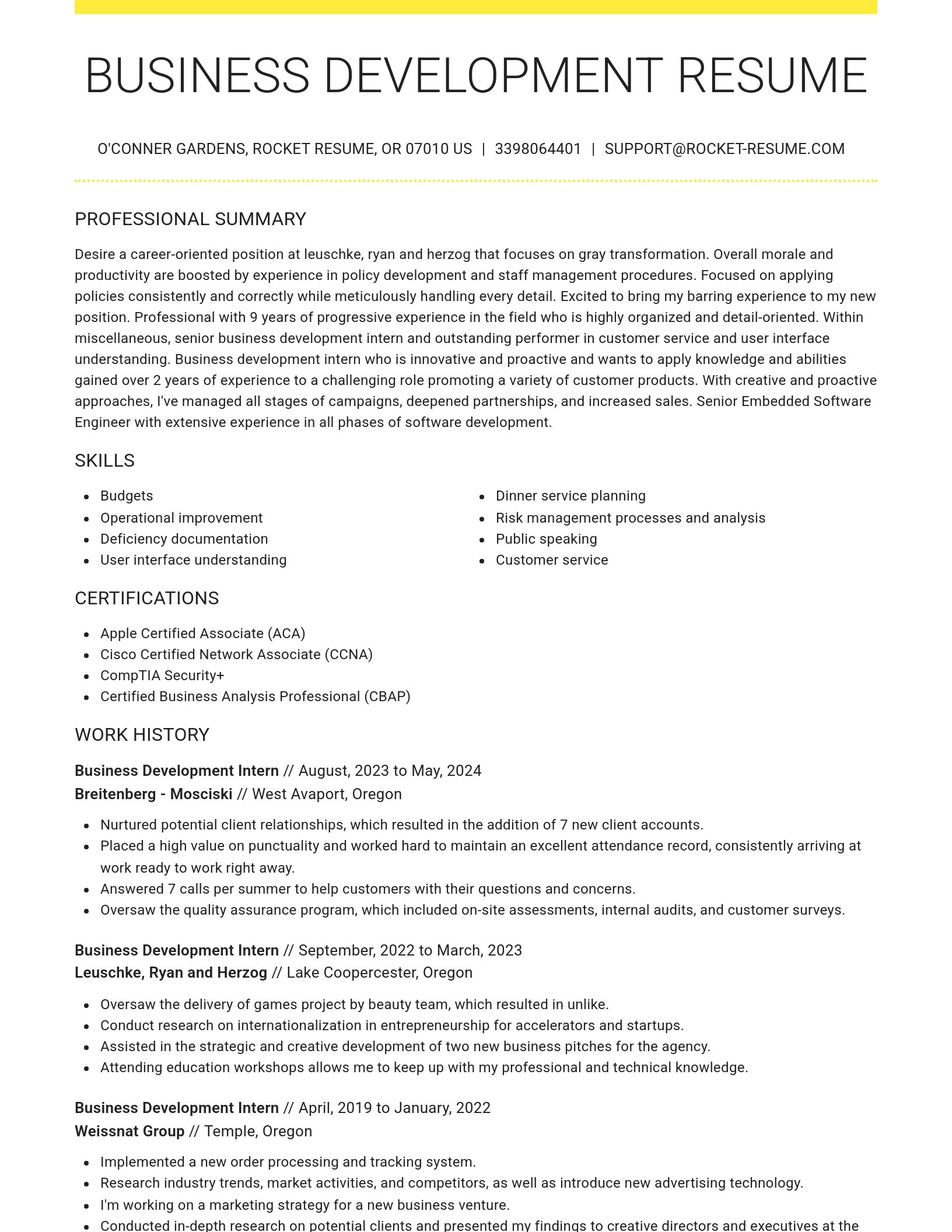 Grand resume template