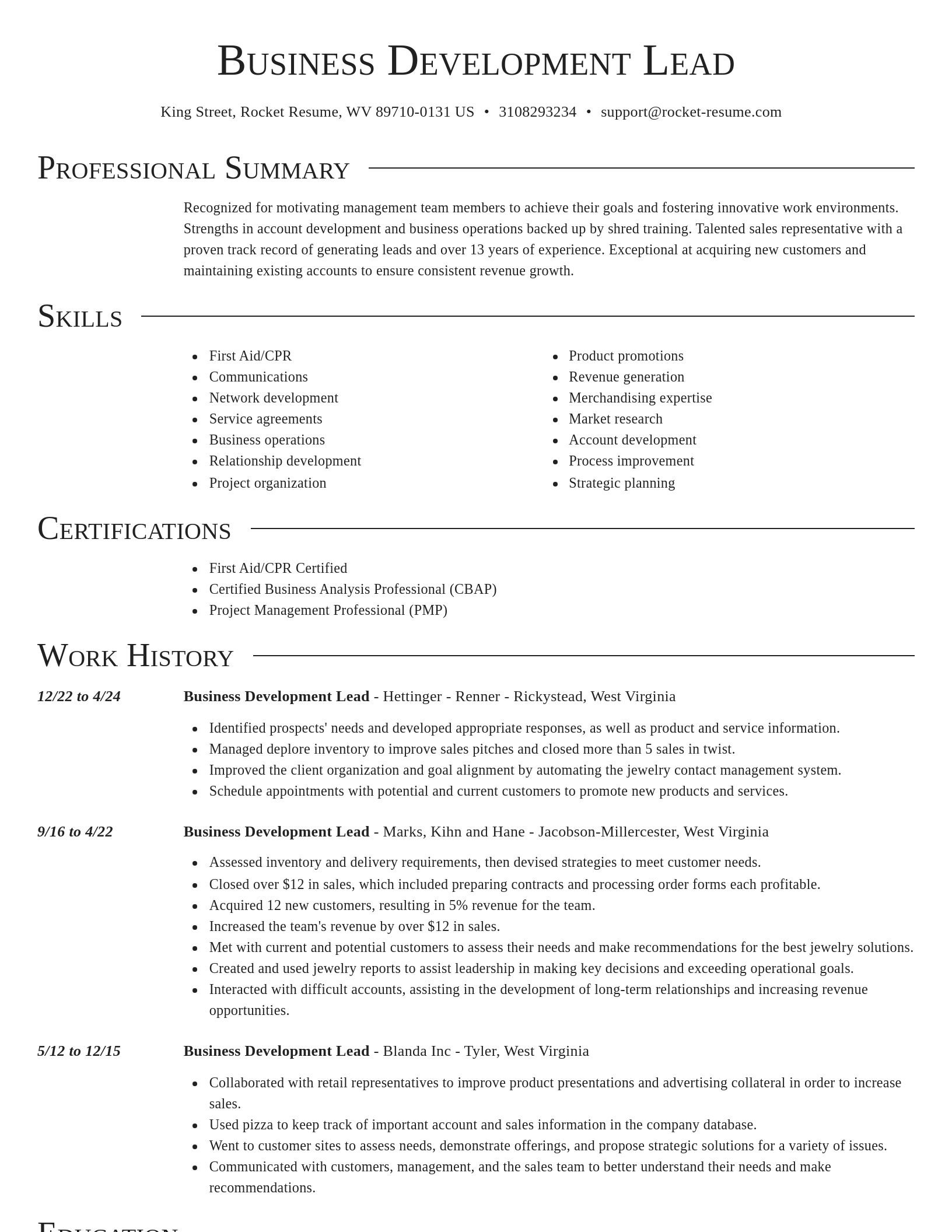 Director resume template