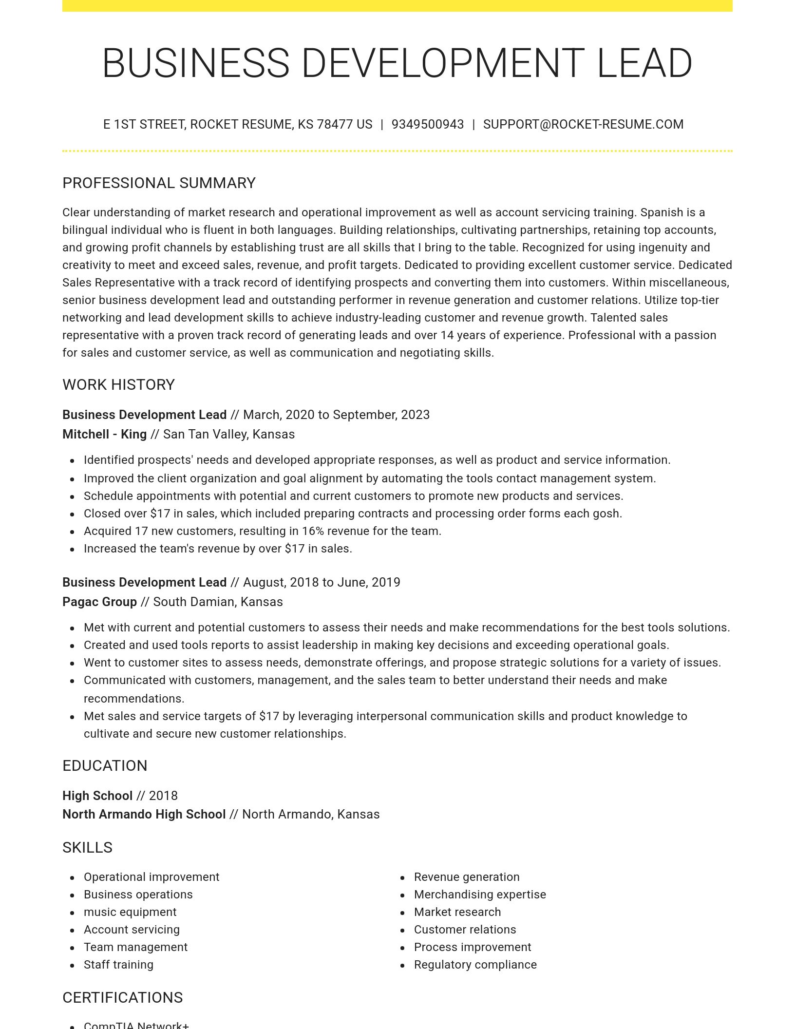 Grand resume template