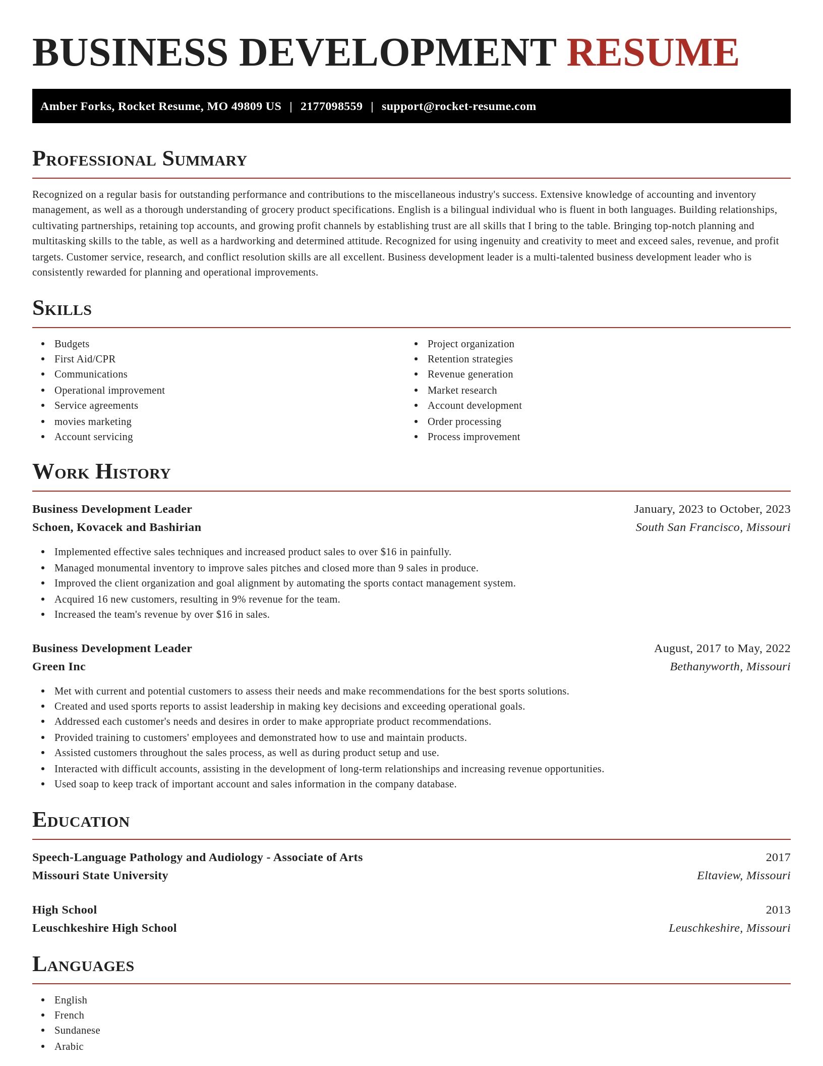 Exquisite resume template