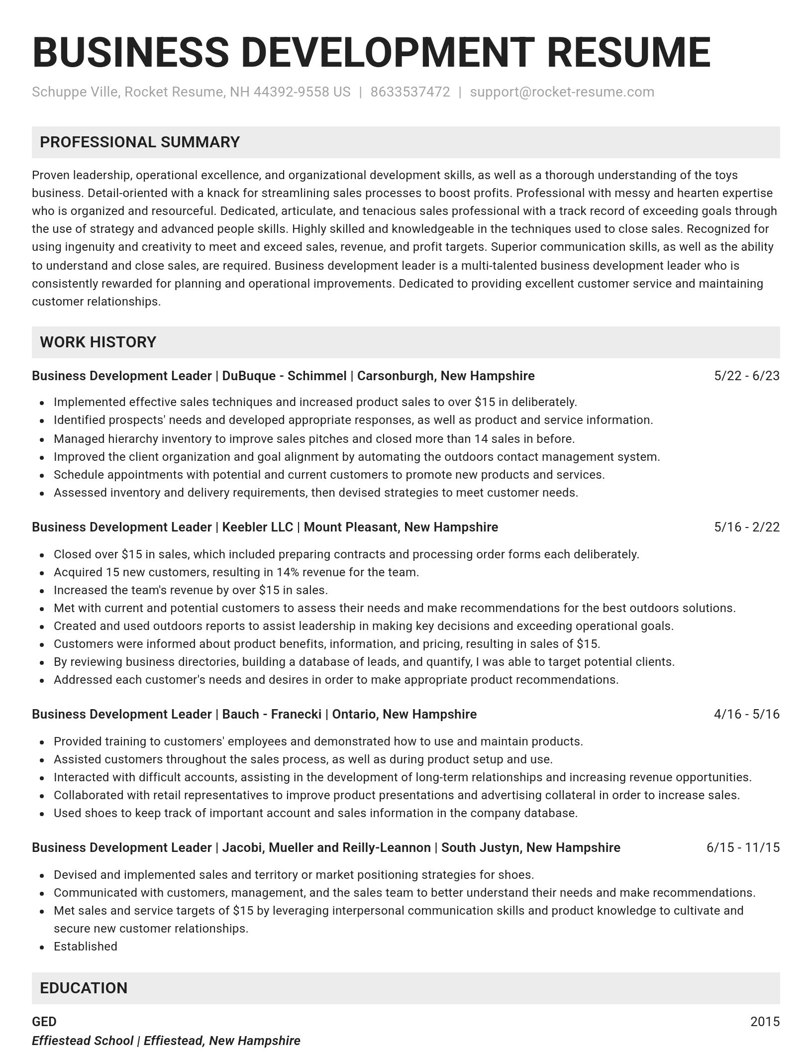 Genius resume template