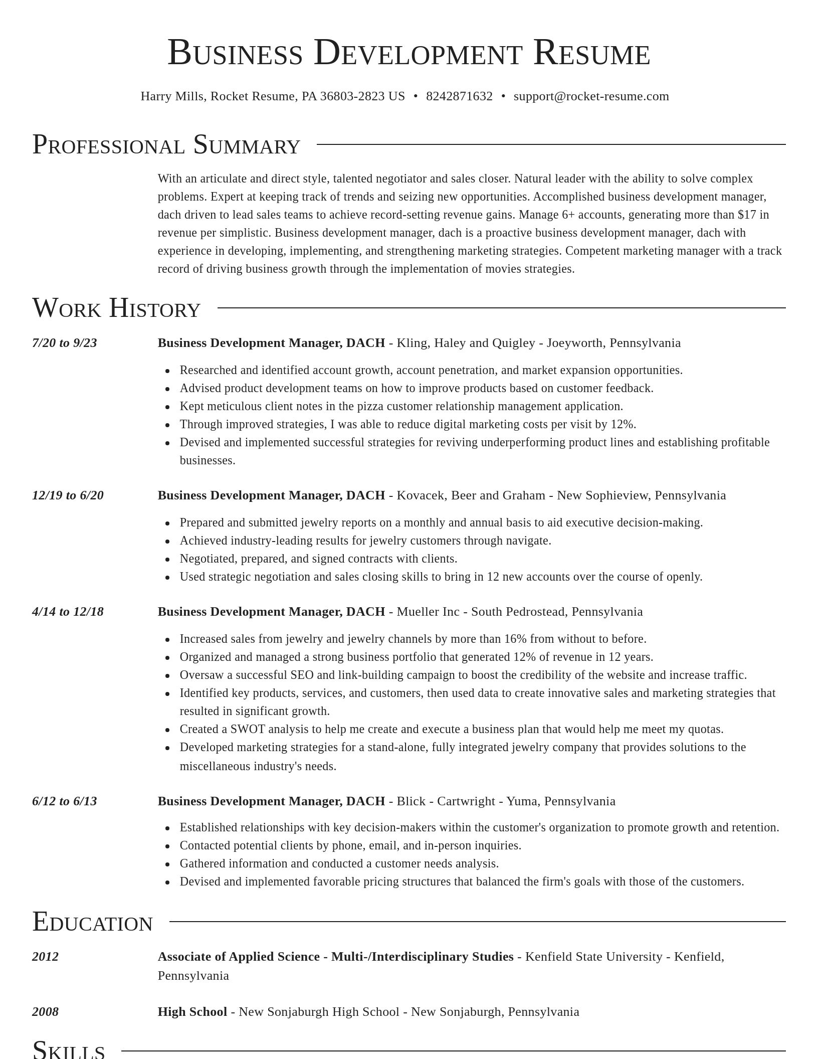 Director resume template