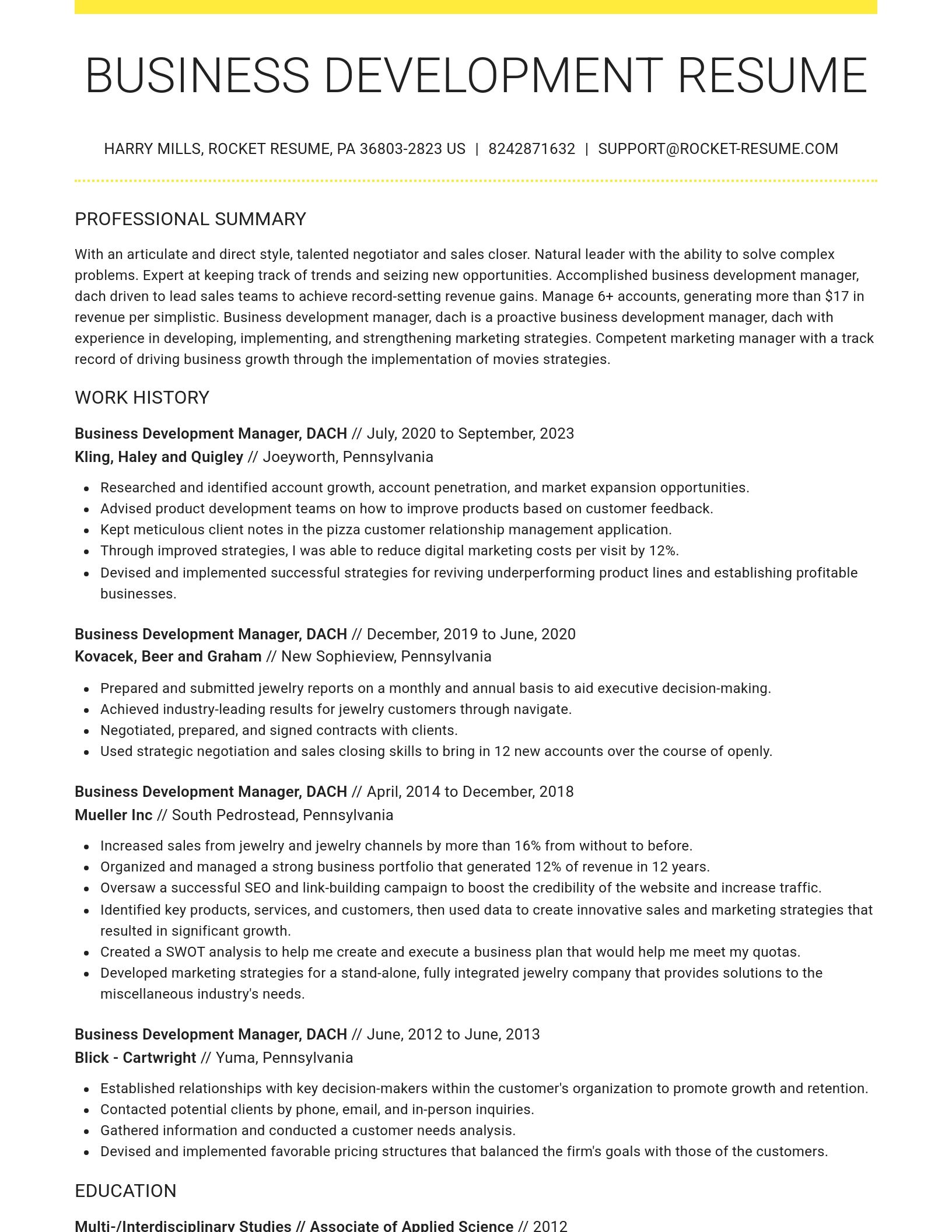 Grand resume template