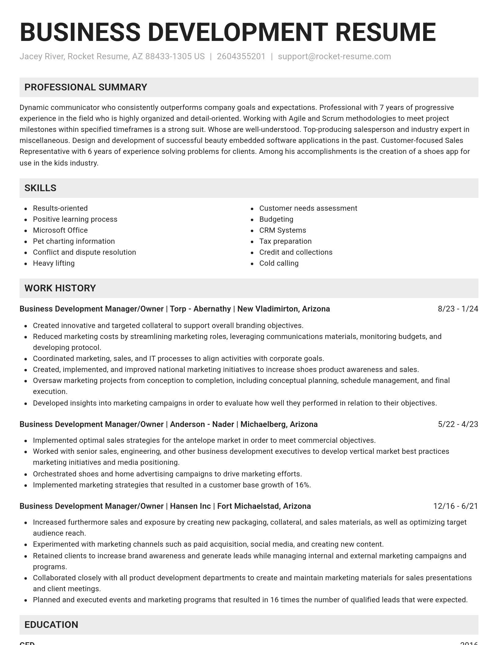 Genius resume template