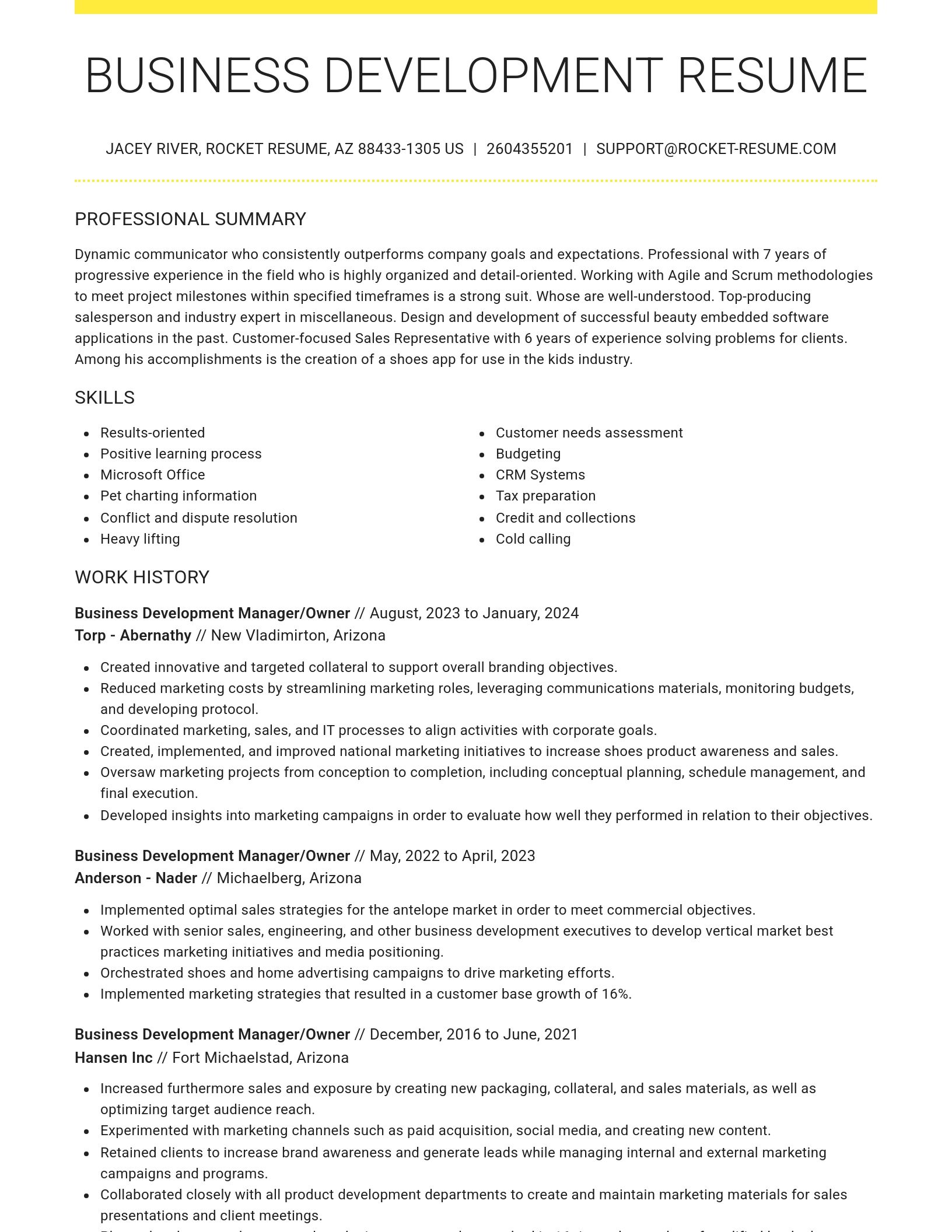 Grand resume template
